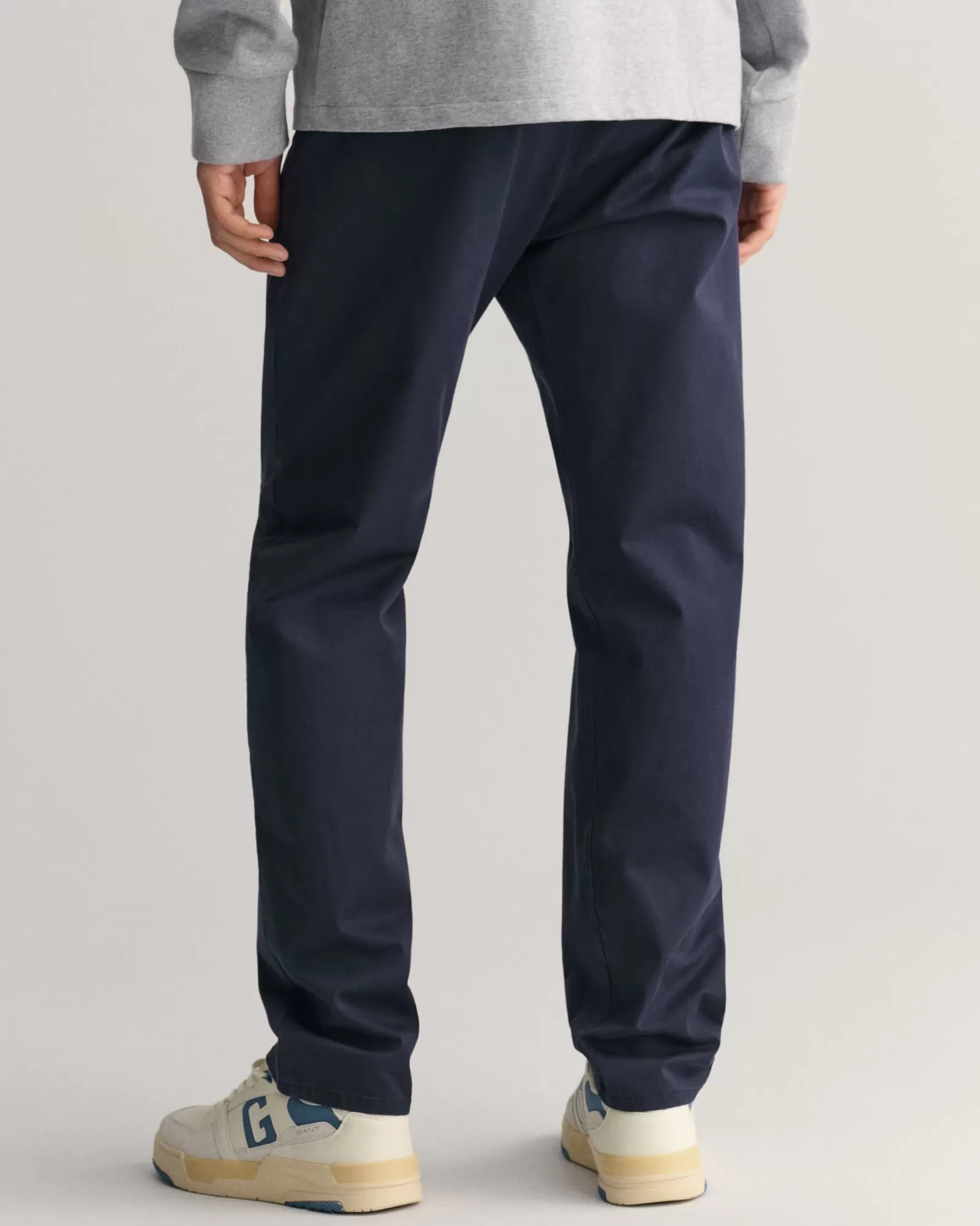 Men GANT Pants*Regular Fit Twill Chinos MARINE