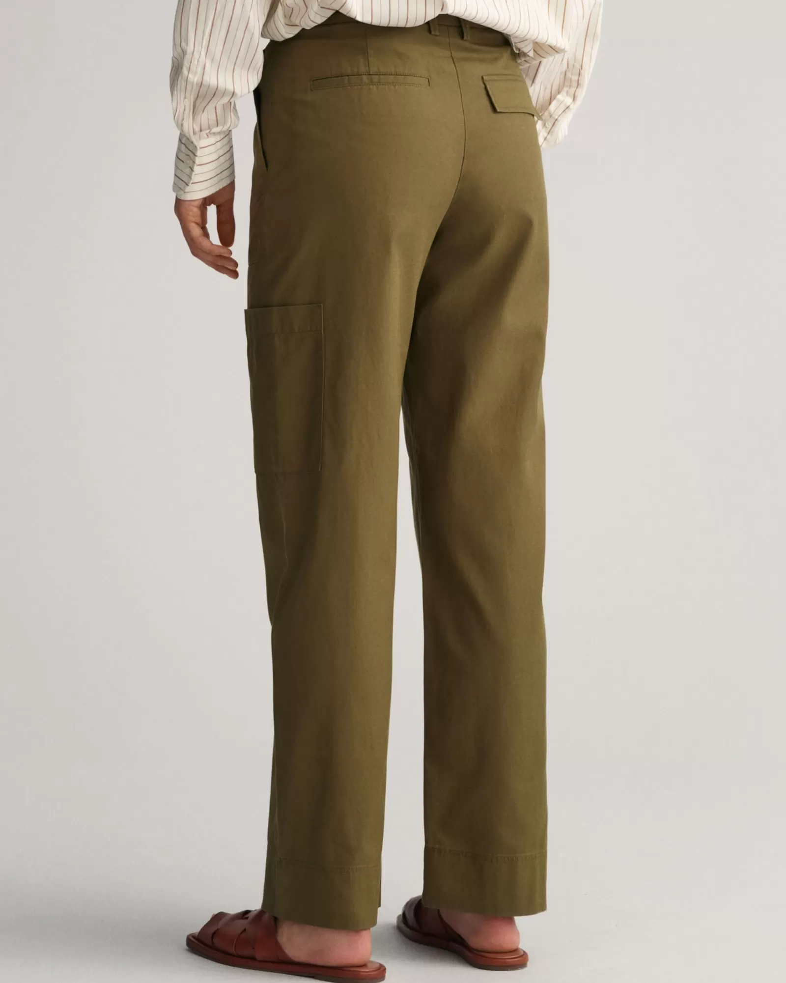 Women GANT Pants*Relaxed Fit Cargo Pants DARK CACTUS