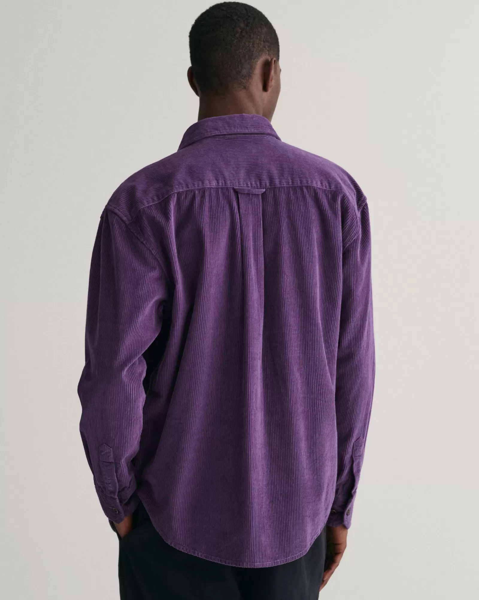 Men GANT Shirts*Relaxed Fit Corduroy Shirt PURPLE ROSE