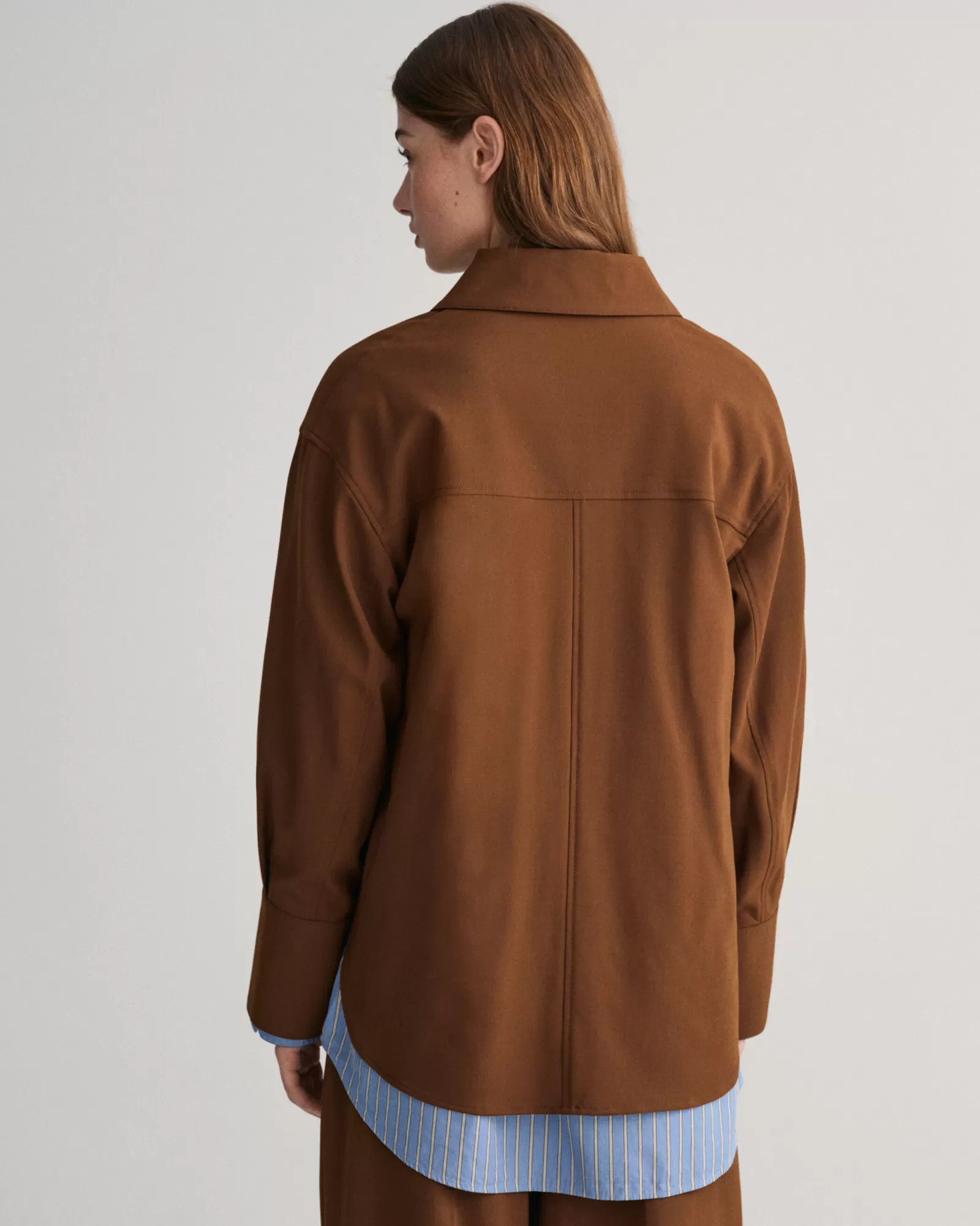 Women GANT Shirts*Relaxed Fit Overshirt CHOCOLATE BROWN