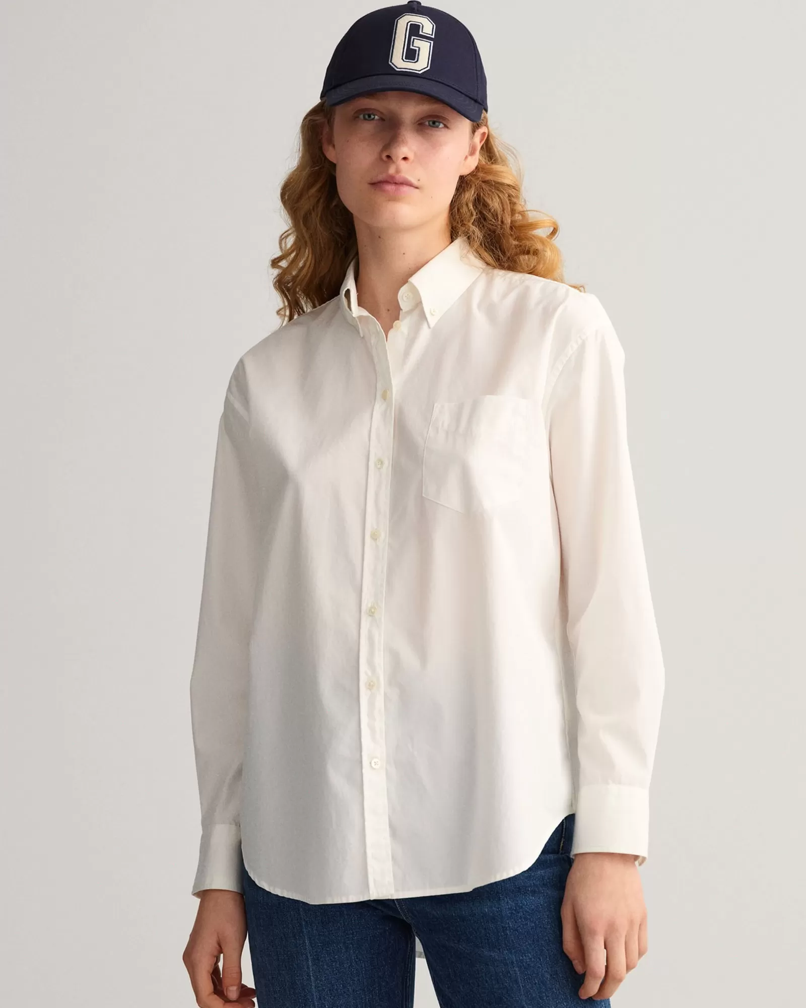 Women GANT Shirts*Relaxed Fit Poplin Shirt WHITE