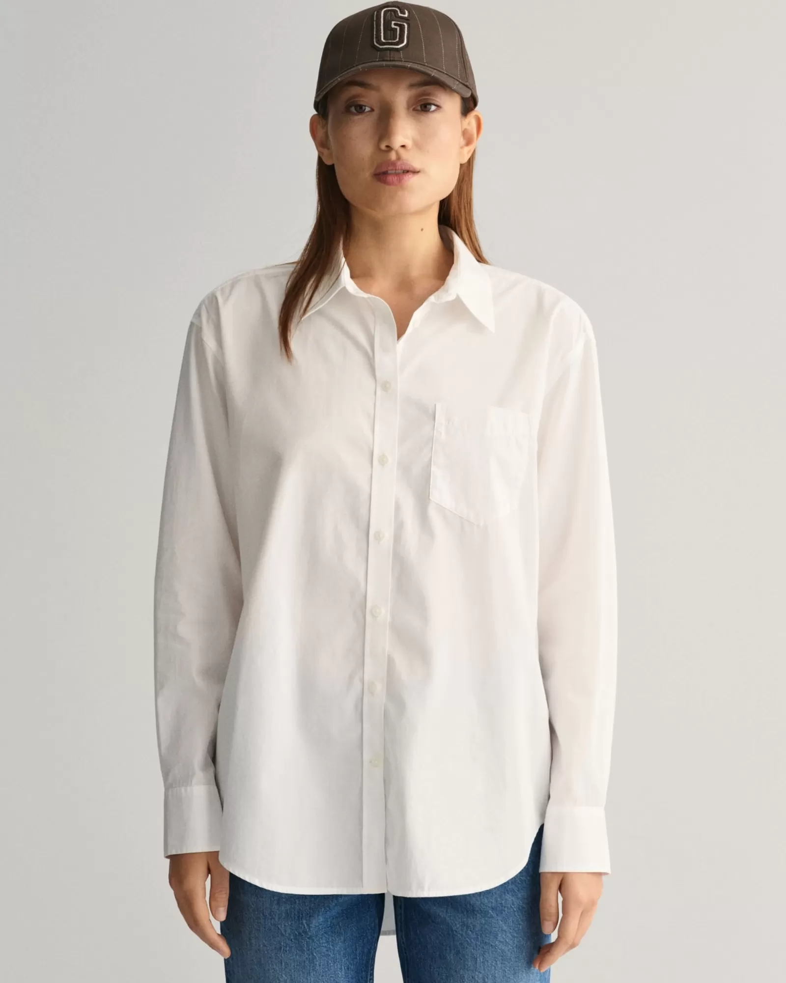 Women GANT Shirts*Relaxed Fit Poplin Shirt WHITE