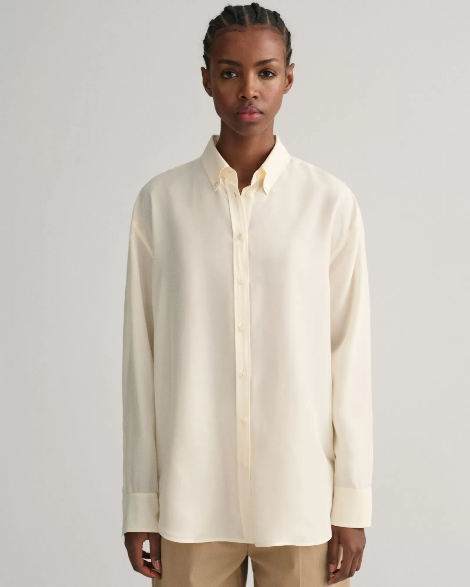 Women GANT Shirts*Relaxed Fit Silk Shirt LINEN