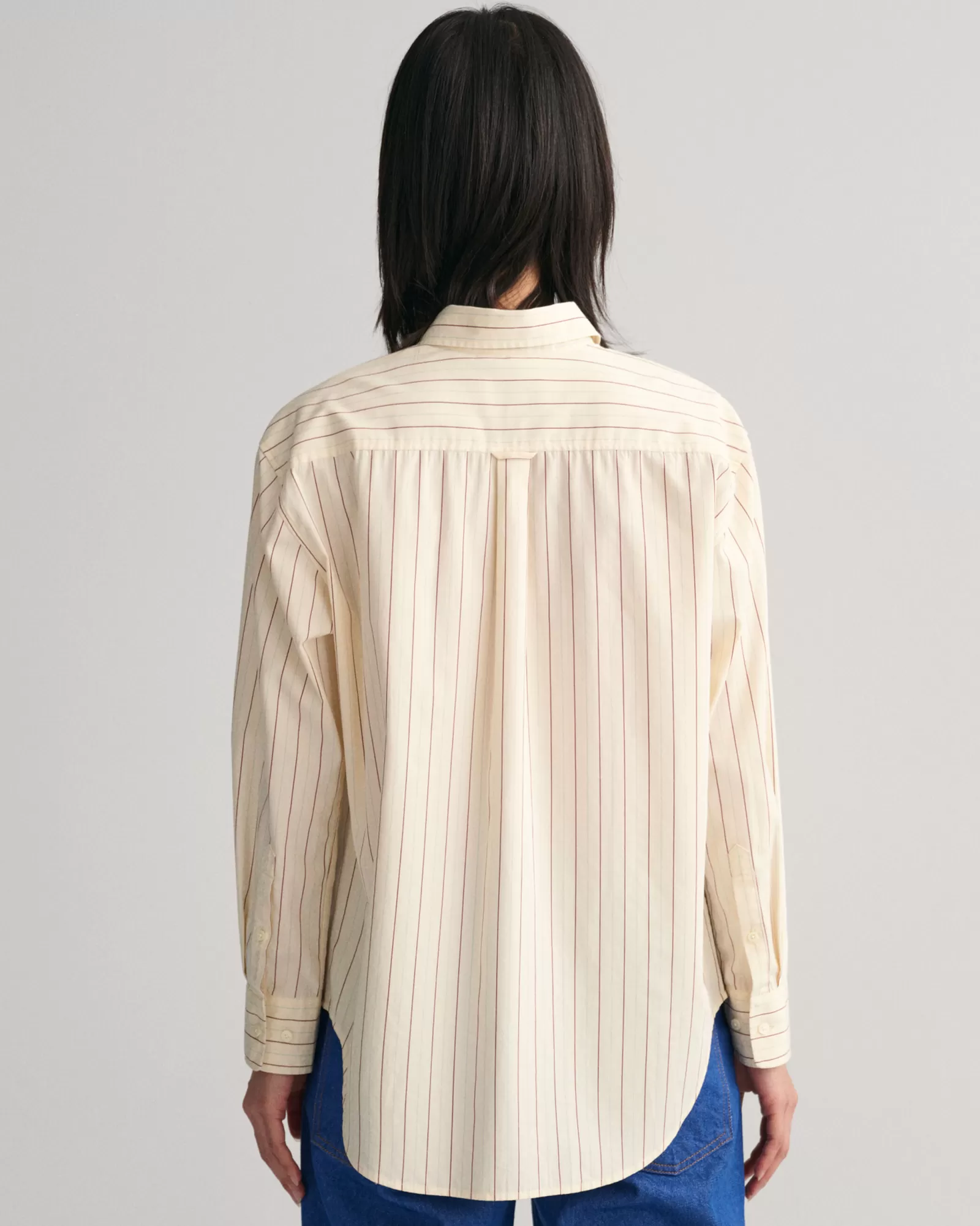 Women GANT Shirts*Relaxed Fit Striped Poplin Shirt LINEN