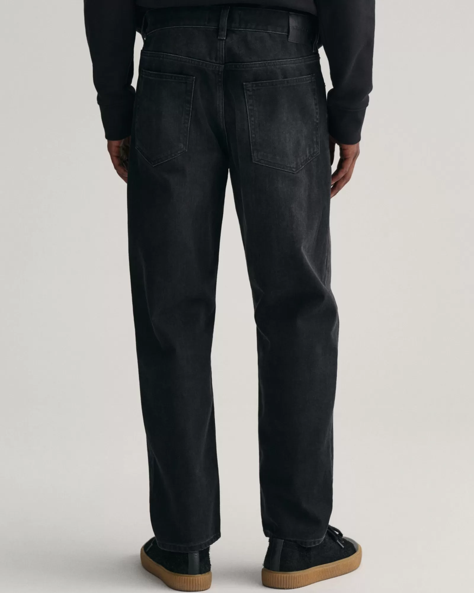 Men GANT Jeans*Relaxed Fit Tapered Jeans BLACK