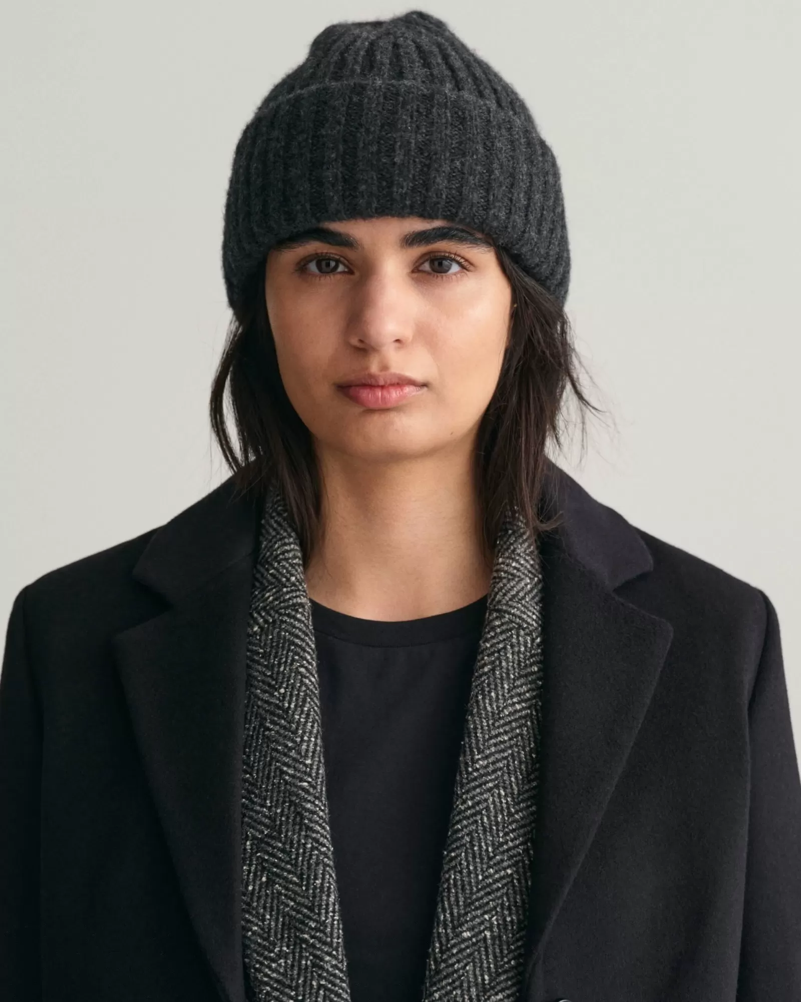 Women GANT Beanies & Hats*Ribbed Beanie ANTRACIT MELANGE