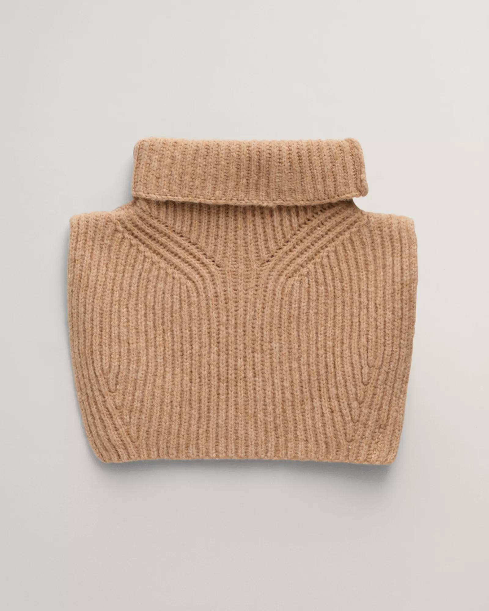 Women GANT Scarves*Ribbed Knit Bib WARM KHAKI