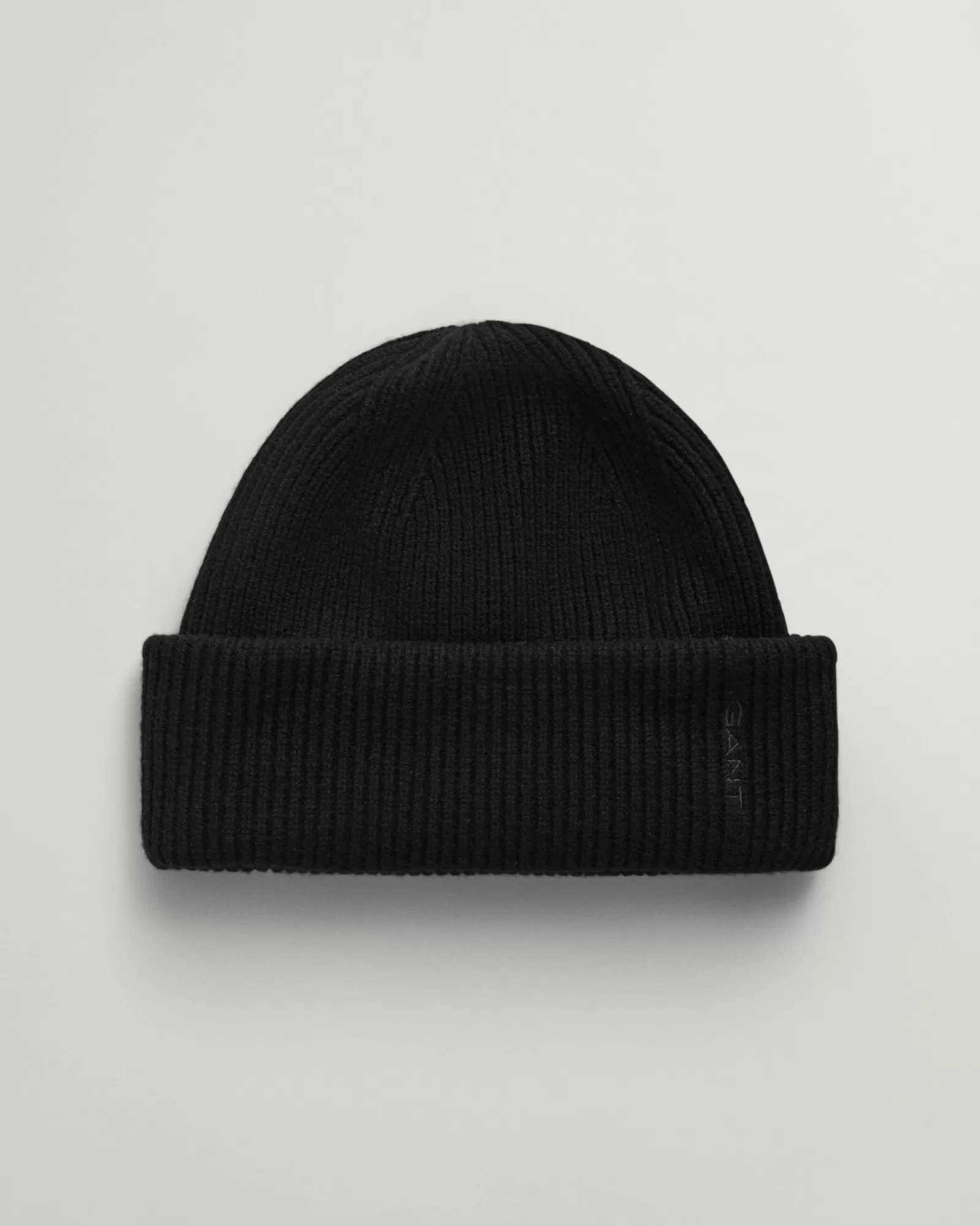 Women GANT Beanies & Hats*Ribbed Wool Beanie BLACK