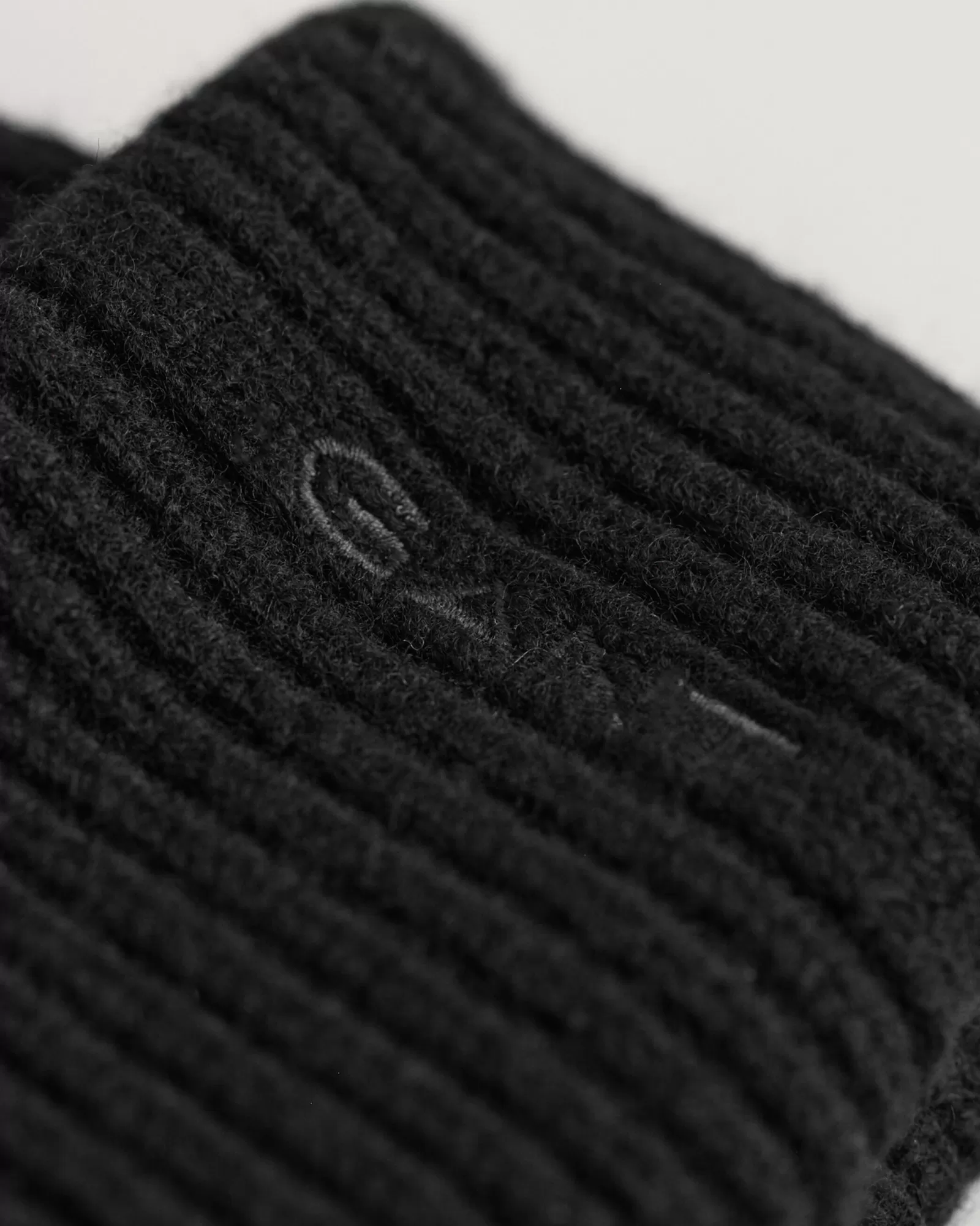 Women GANT Beanies & Hats*Ribbed Wool Beanie BLACK