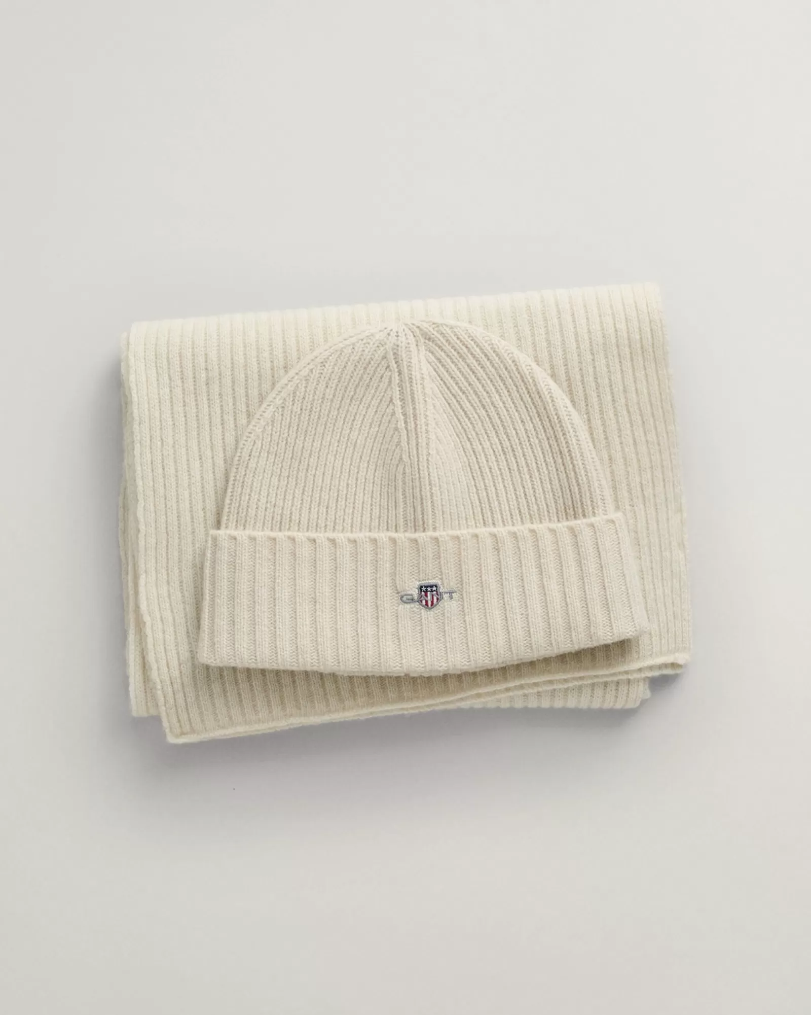 Women GANT Beanies & Hats*Shield Beanie & Scarf Gift Set CREAM