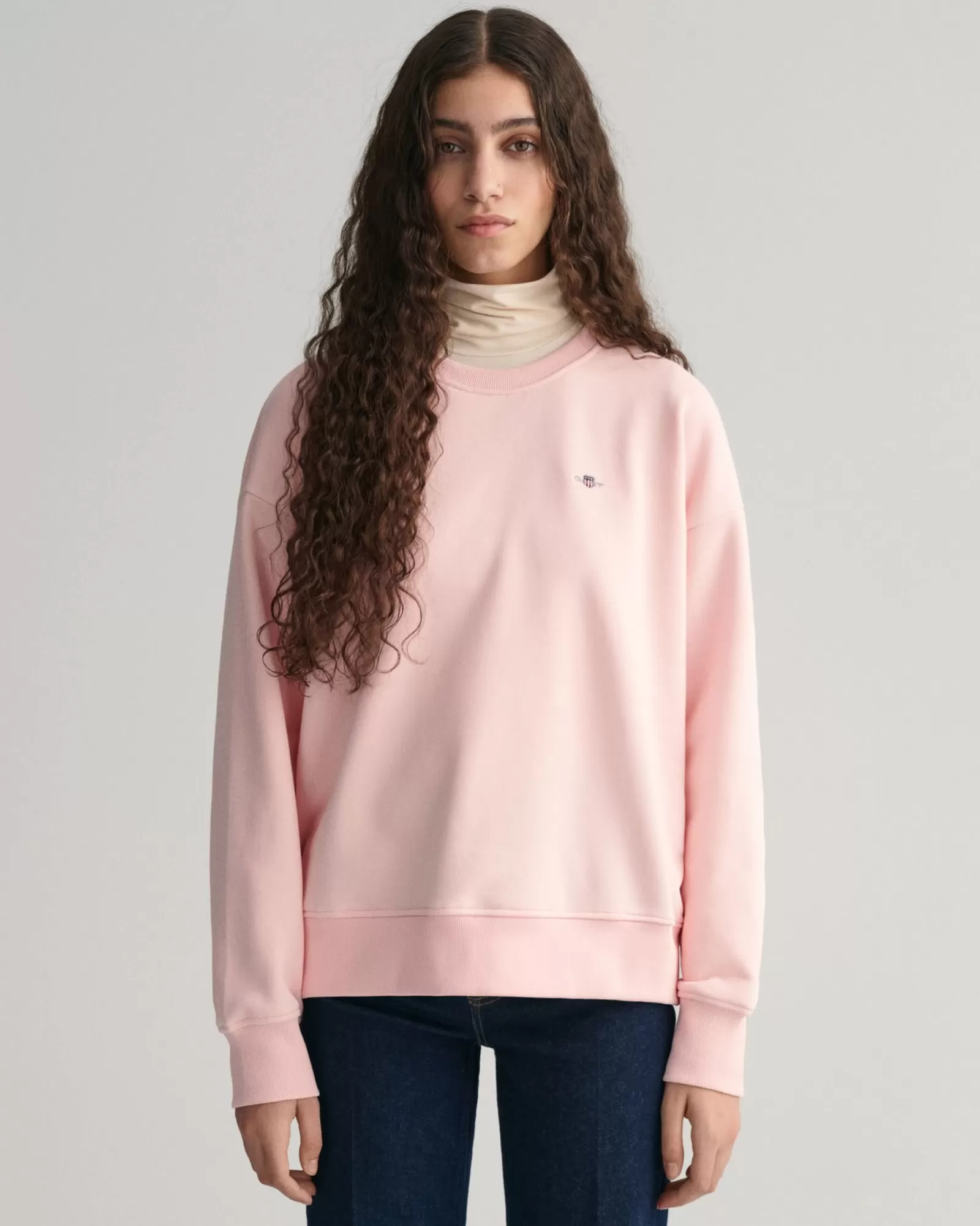 Women GANT Sweatshirts & Hoodies*Shield Crew Neck Sweatshirt FADED PINK