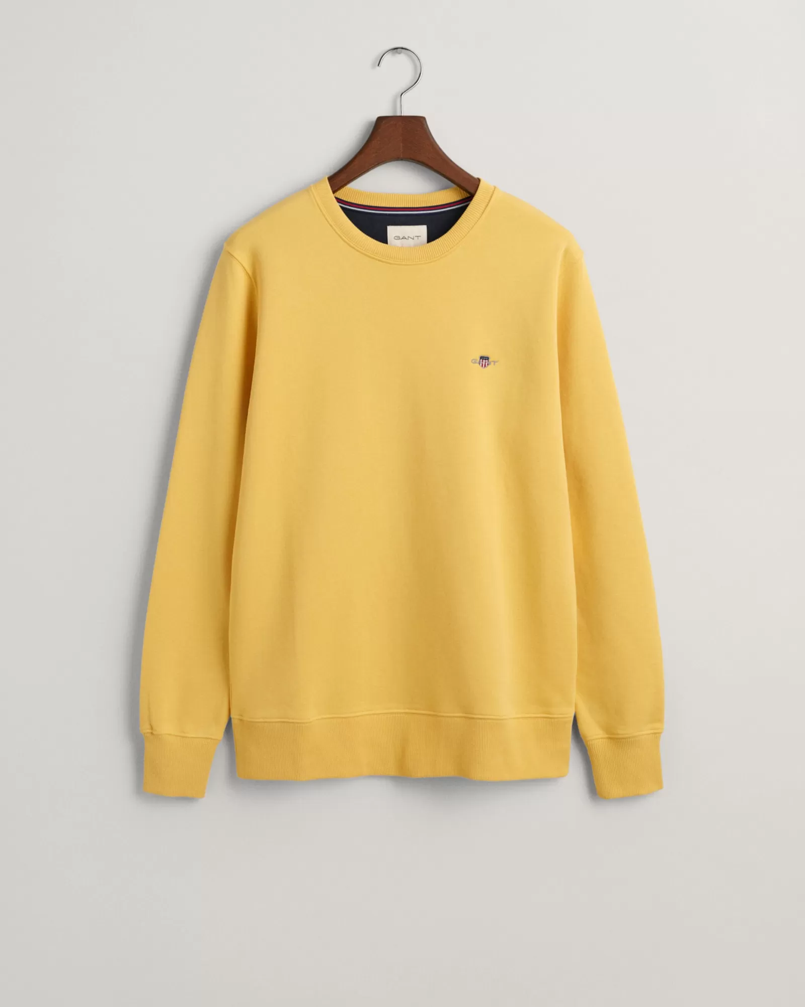 Men GANT Sweatshirts & Hoodies*Shield Crew Neck Sweatshirt PARCHMENT YELLOW