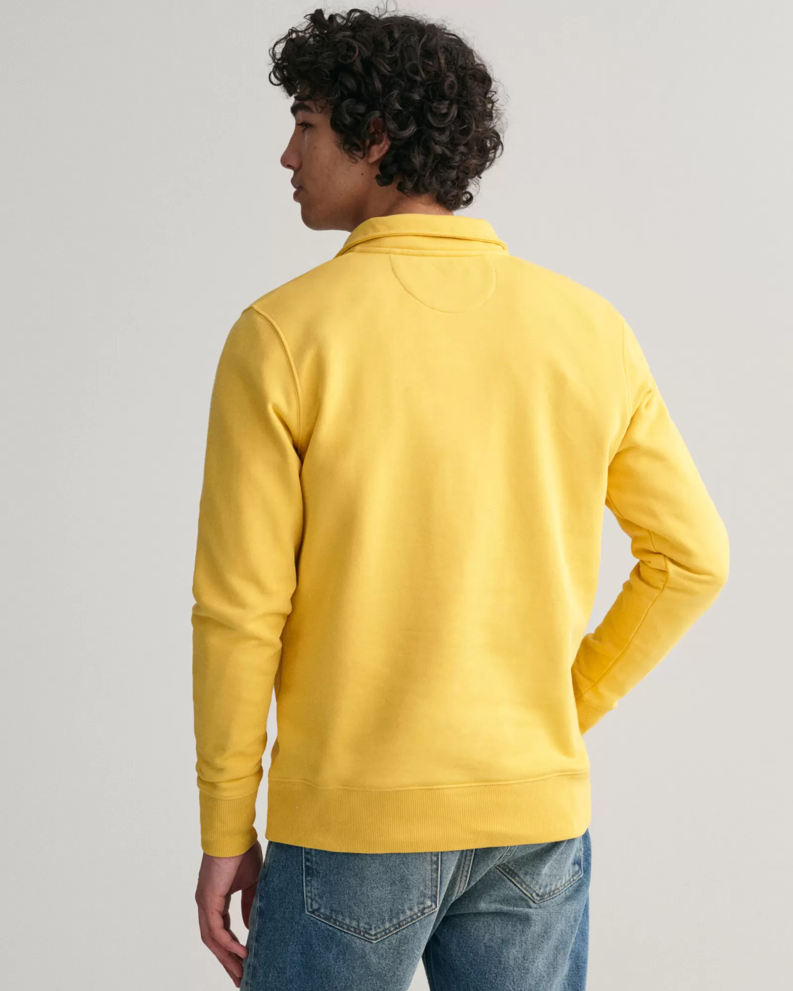 Men GANT Sweatshirts & Hoodies*Shield Half-Zip Sweatshirt PARCHMENT YELLOW