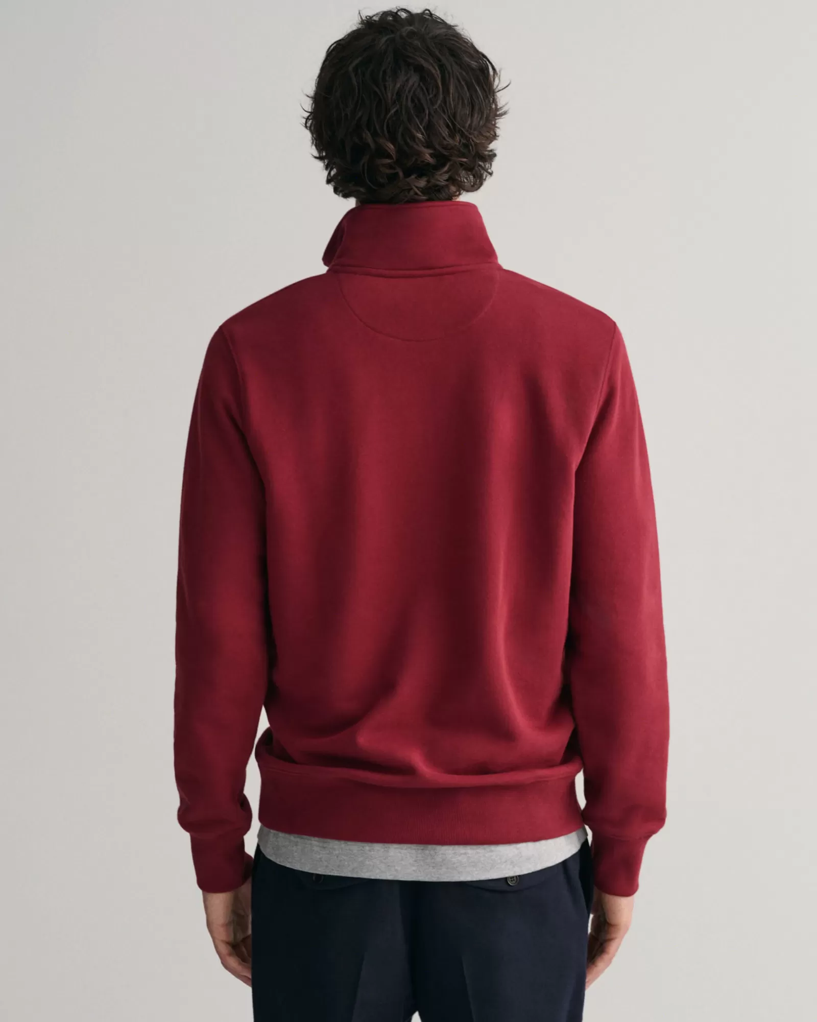 Men GANT Sweatshirts & Hoodies*Shield Half-Zip Sweatshirt PLUMPED RED