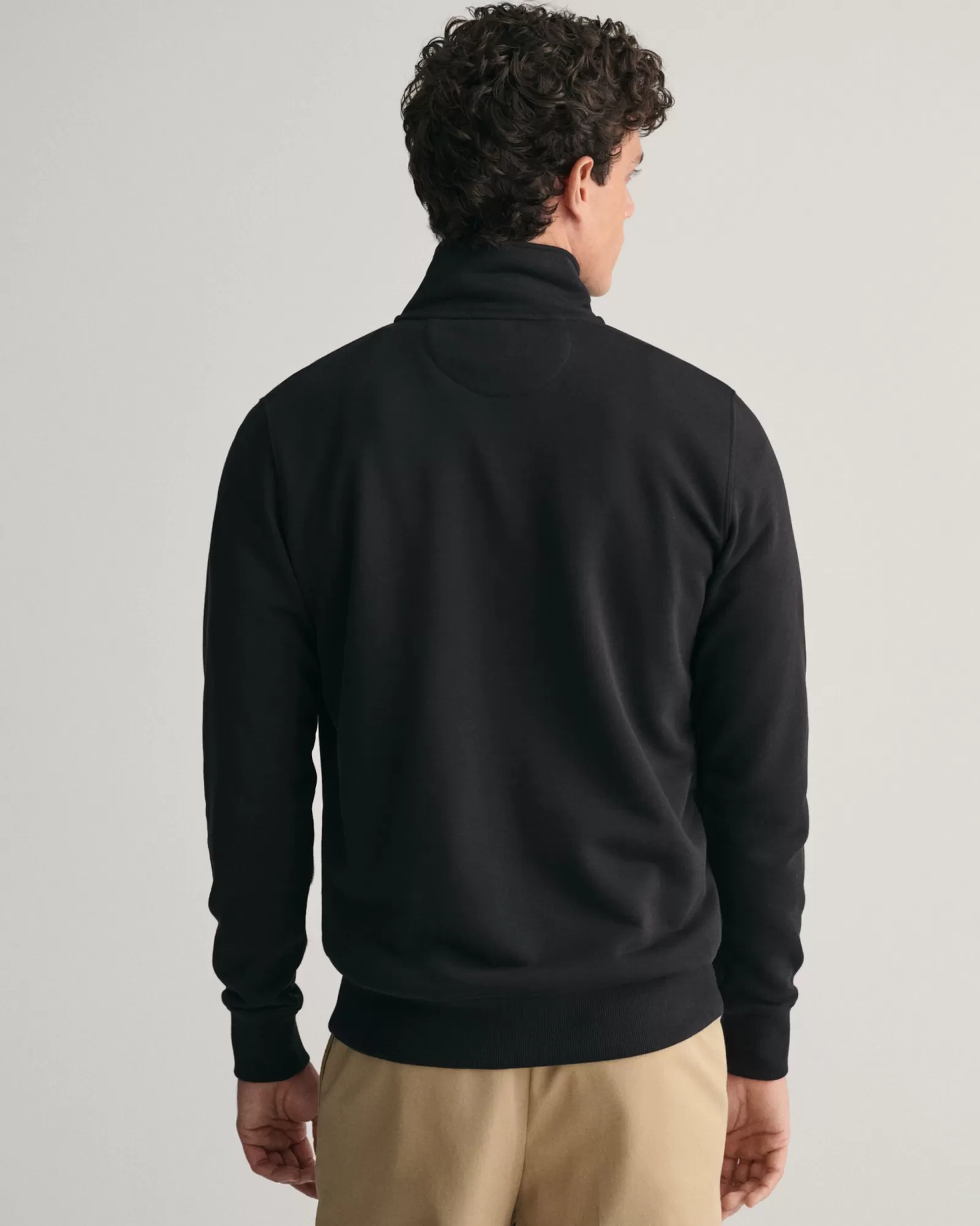 Men GANT Sweatshirts & Hoodies*Shield Half-Zip Sweatshirt BLACK