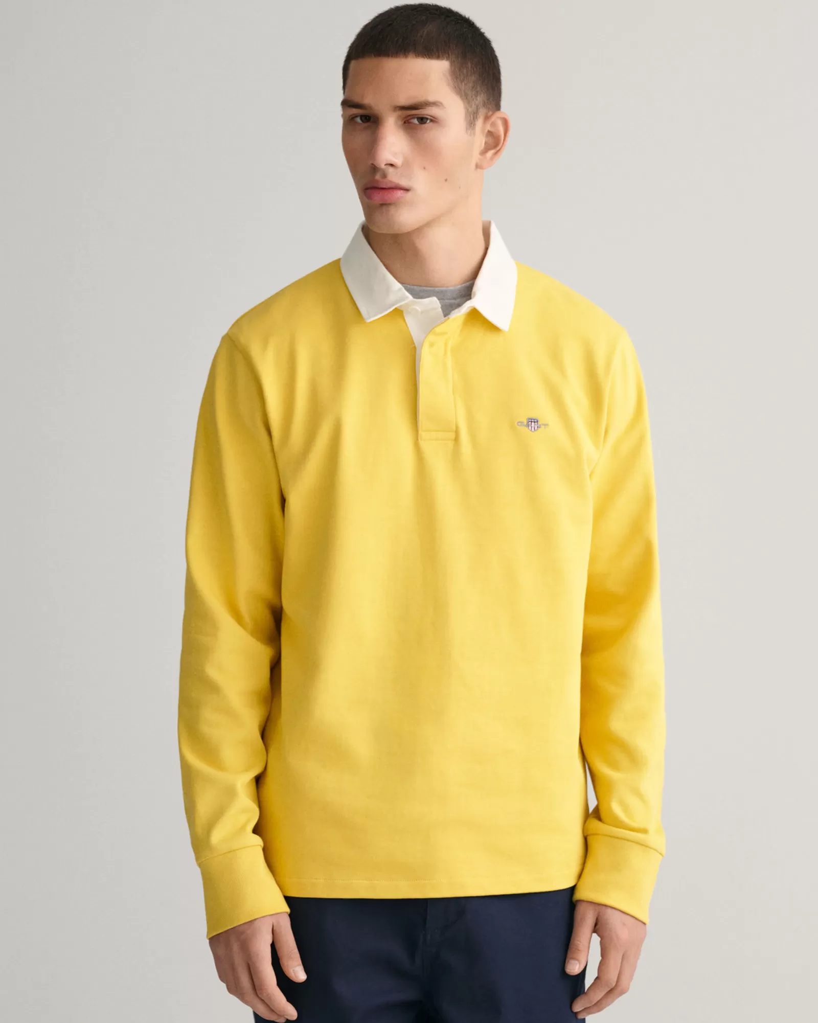 Men GANT Polos & Heavy Ruggers*Shield Heavy Rugger PARCHMENT YELLOW