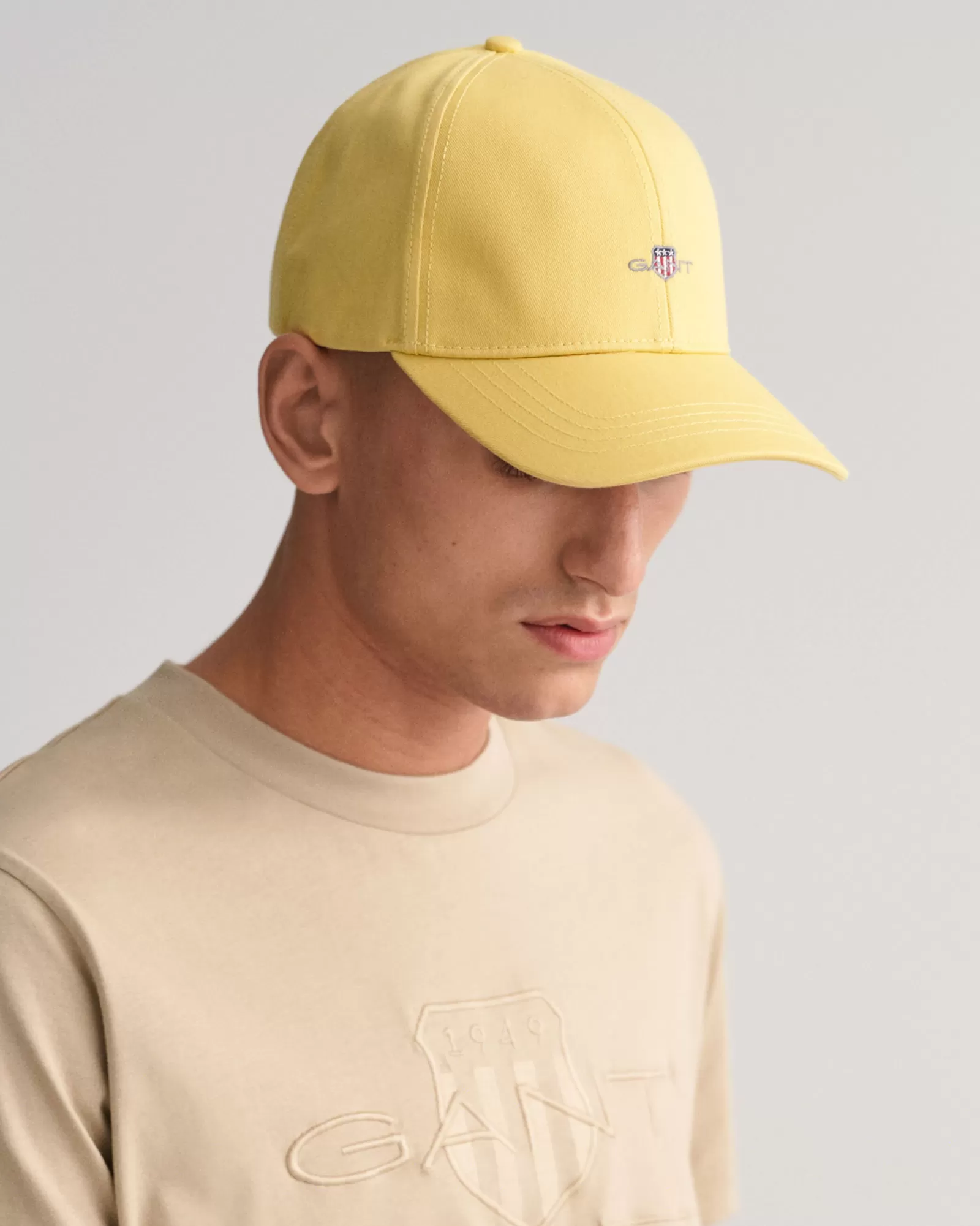 Men GANT Caps*Shield High Cap LIGHT MUSTARD YELLOW