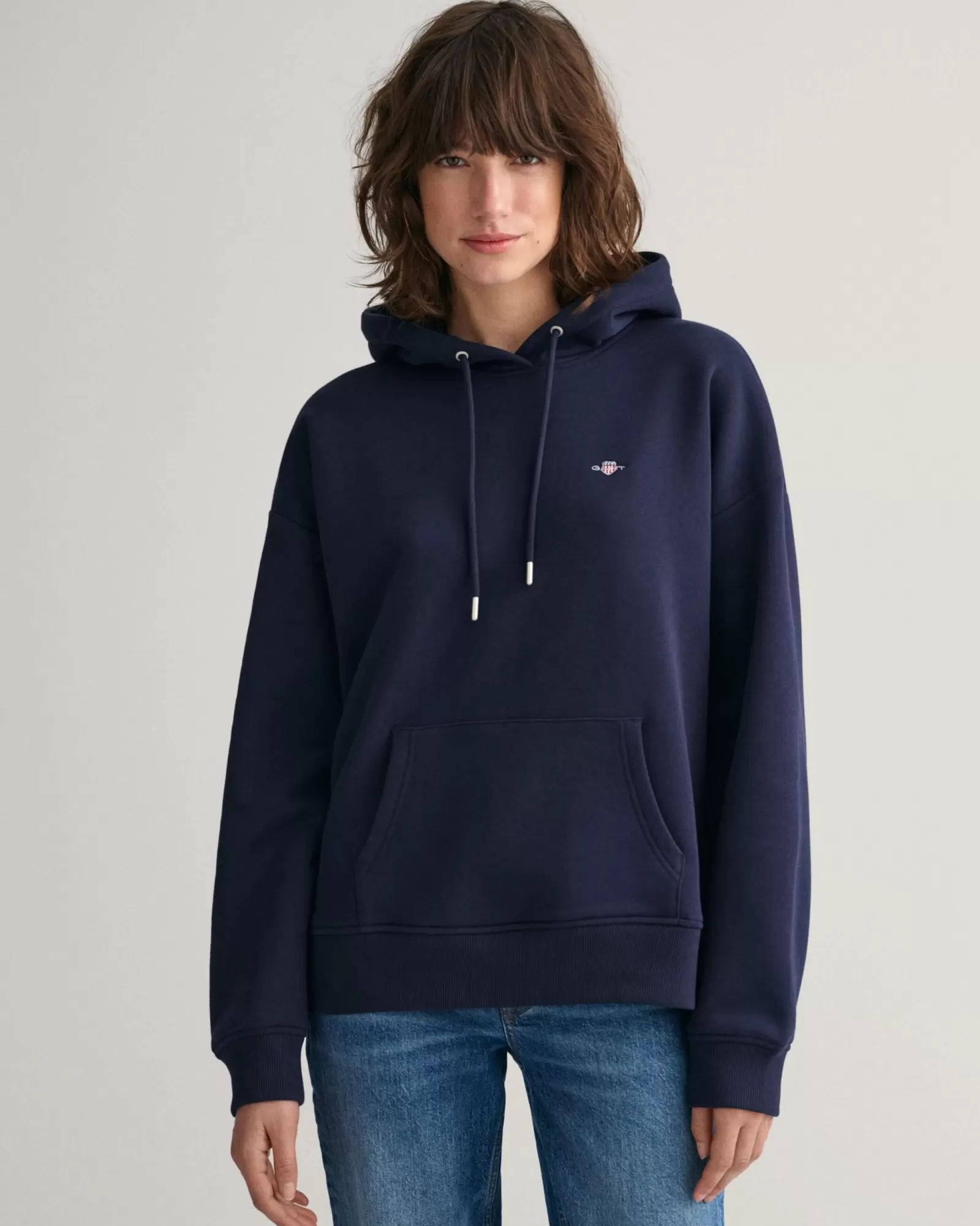 Women GANT Sweatshirts & Hoodies*Shield Hoodie EVENING BLUE