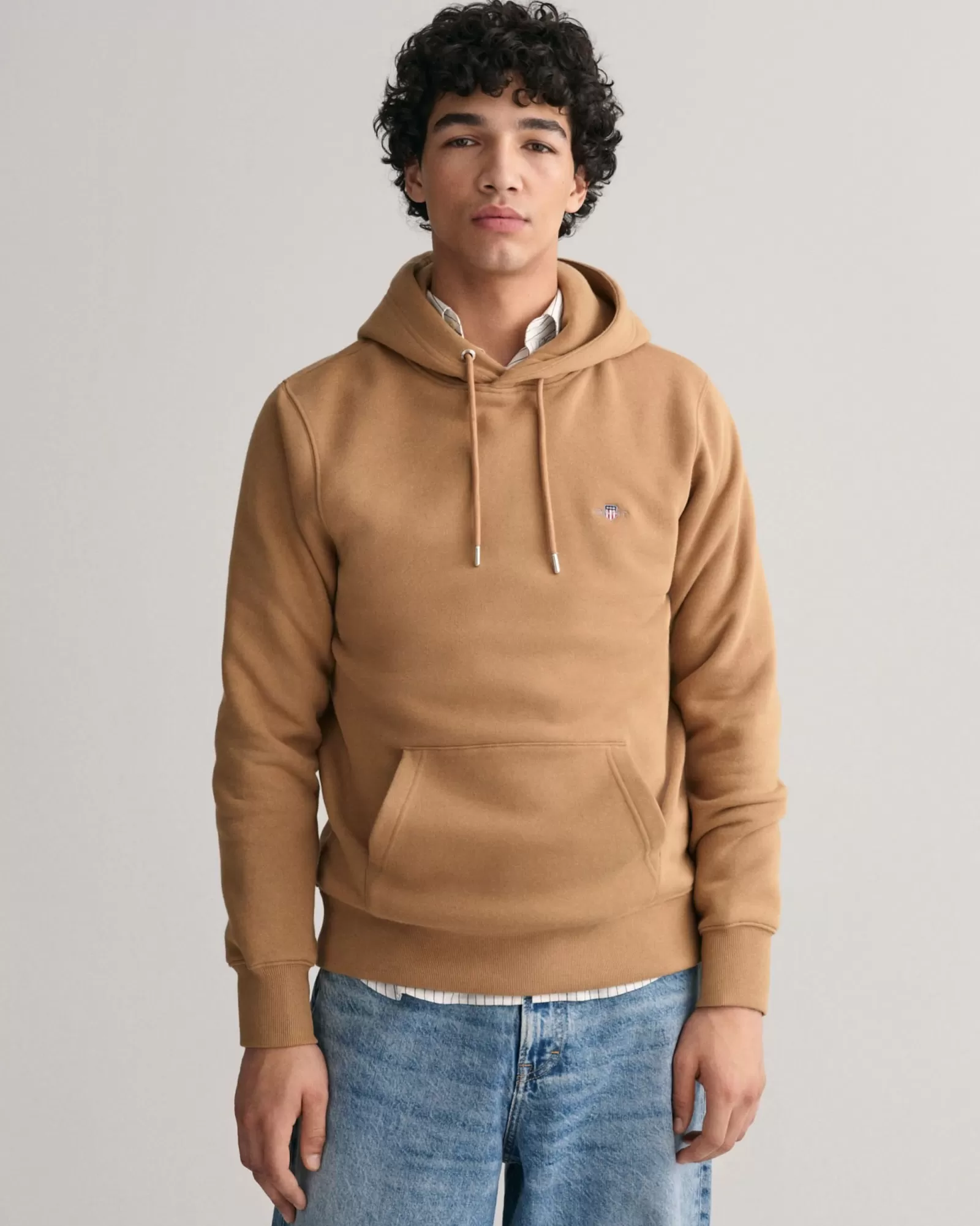 Men GANT Sweatshirts & Hoodies*Shield Hoodie WARM KHAKI