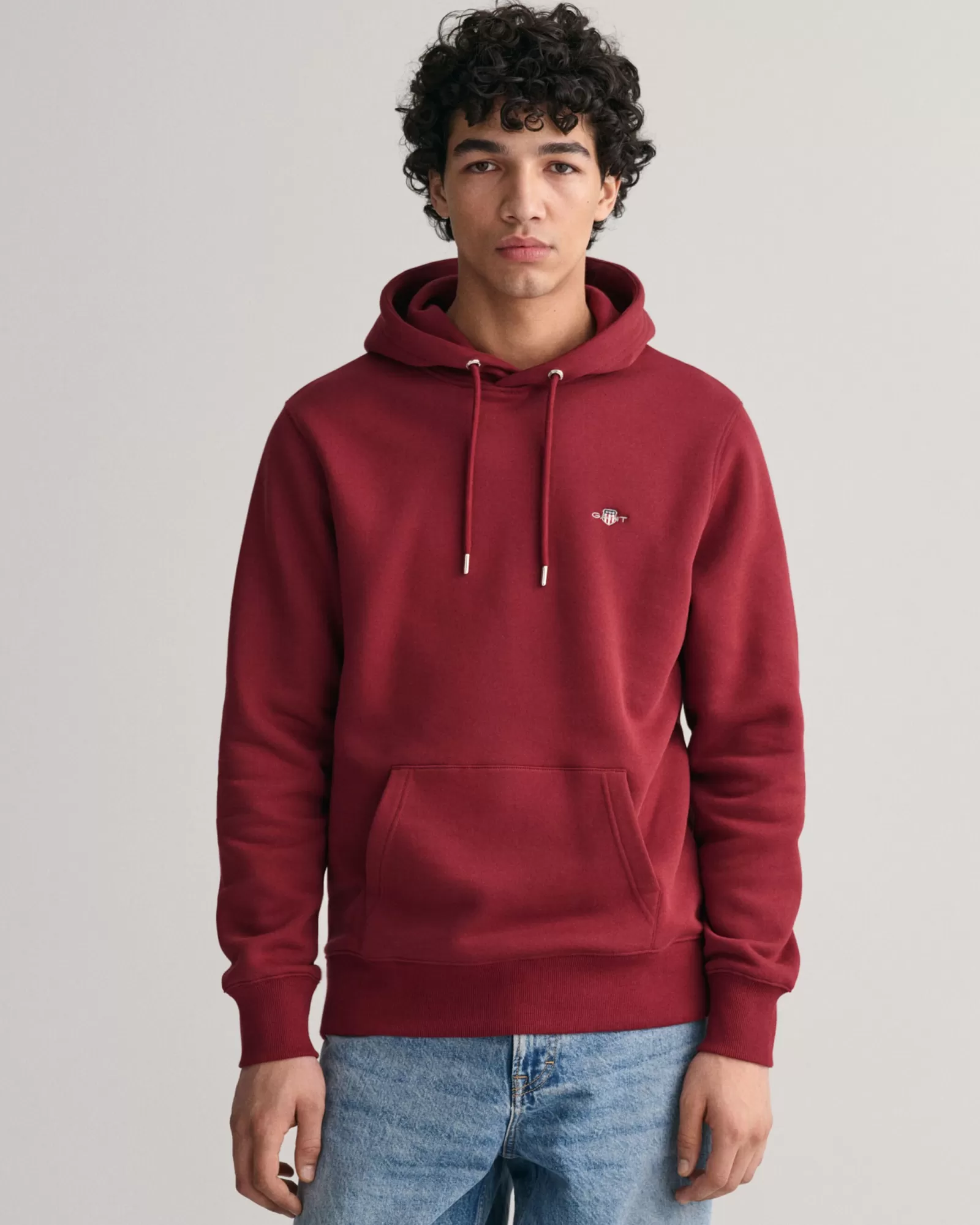 Men GANT Sweatshirts & Hoodies*Shield Hoodie PLUMPED RED