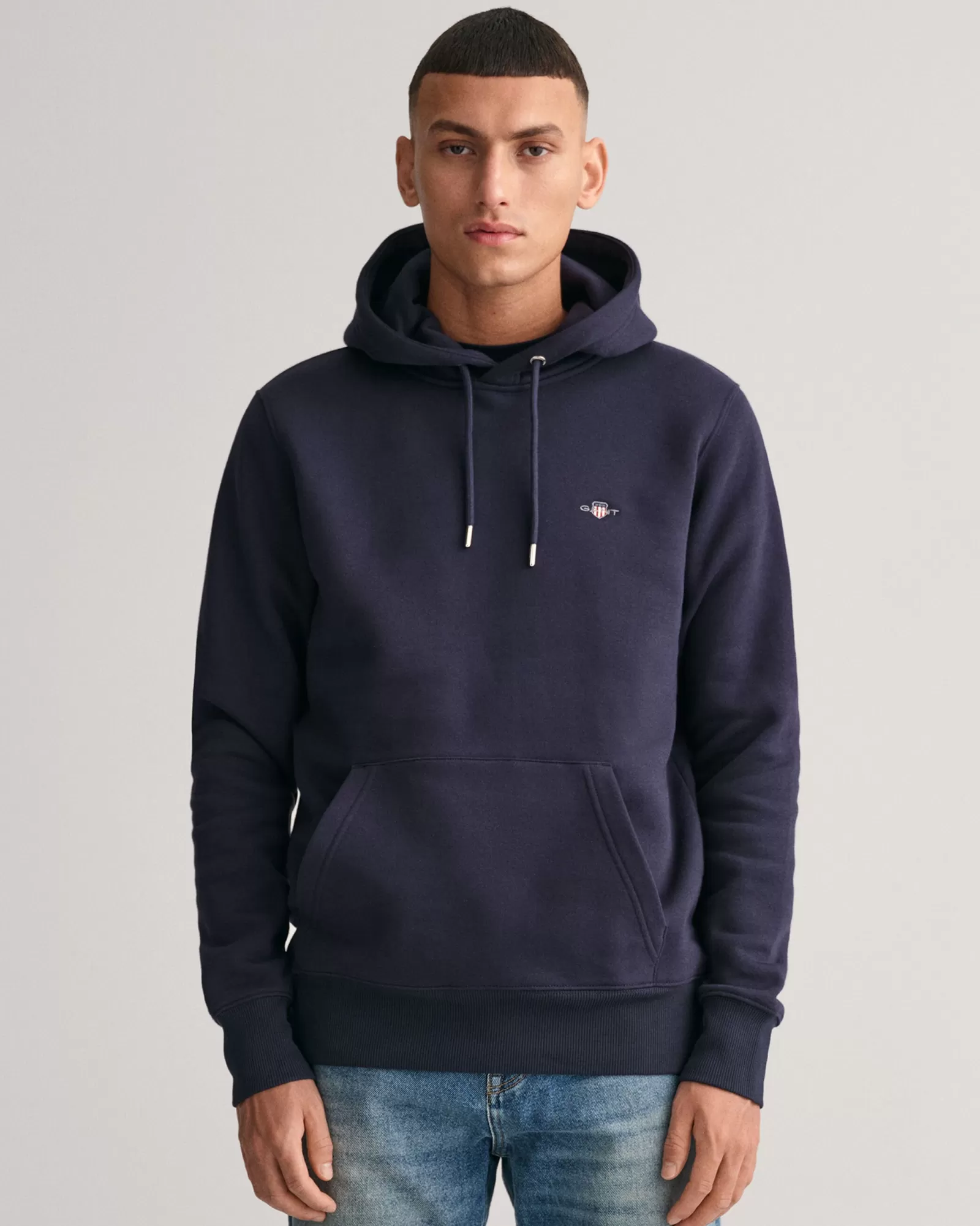 Men GANT Sweatshirts & Hoodies*Shield Hoodie EVENING BLUE