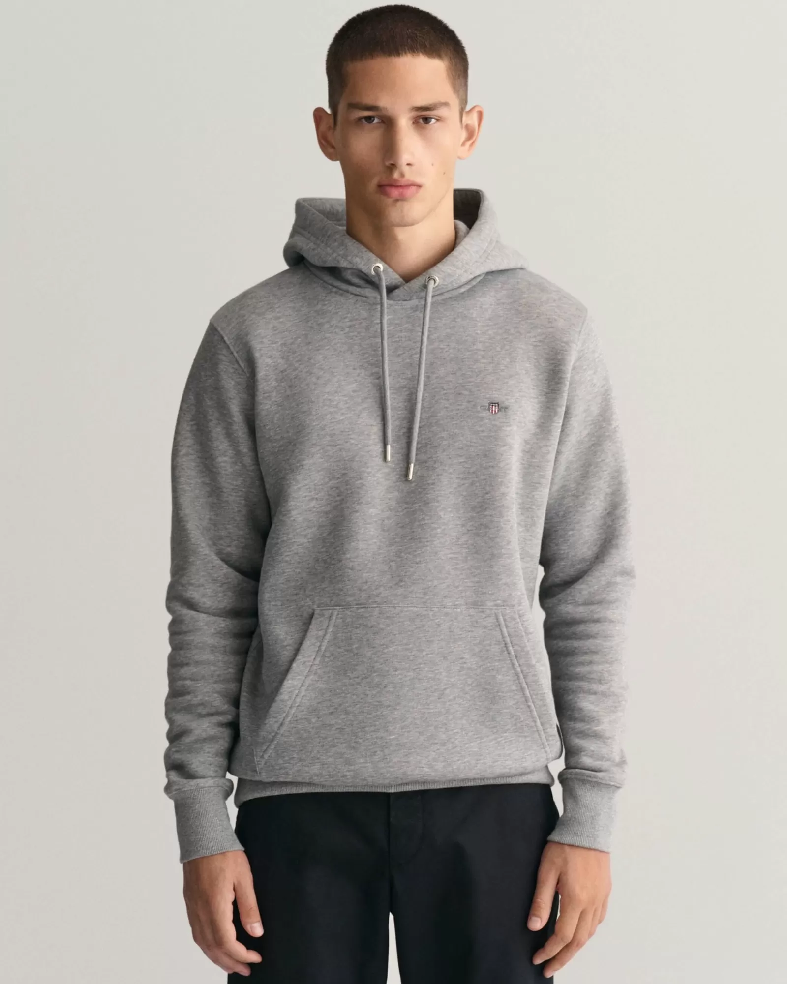 Men GANT Sweatshirts & Hoodies*Shield Hoodie GREY MELANGE