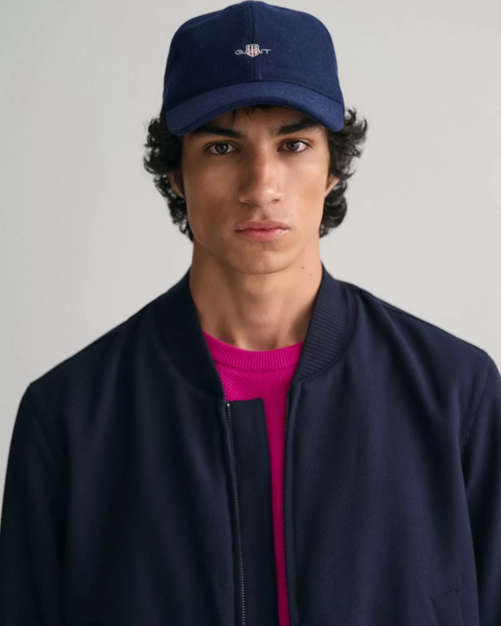 Men GANT Caps*Shield Melton Cap MARINE