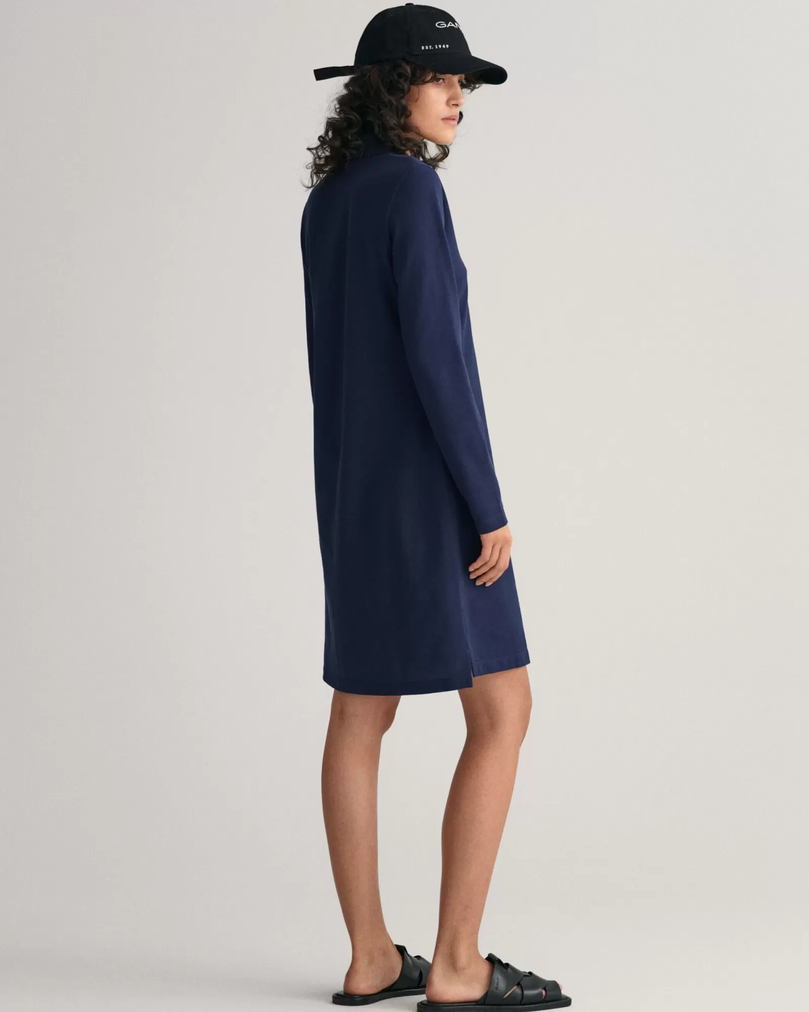 Women GANT Dresses*Shield Piqué Long Sleeve Dress EVENING BLUE