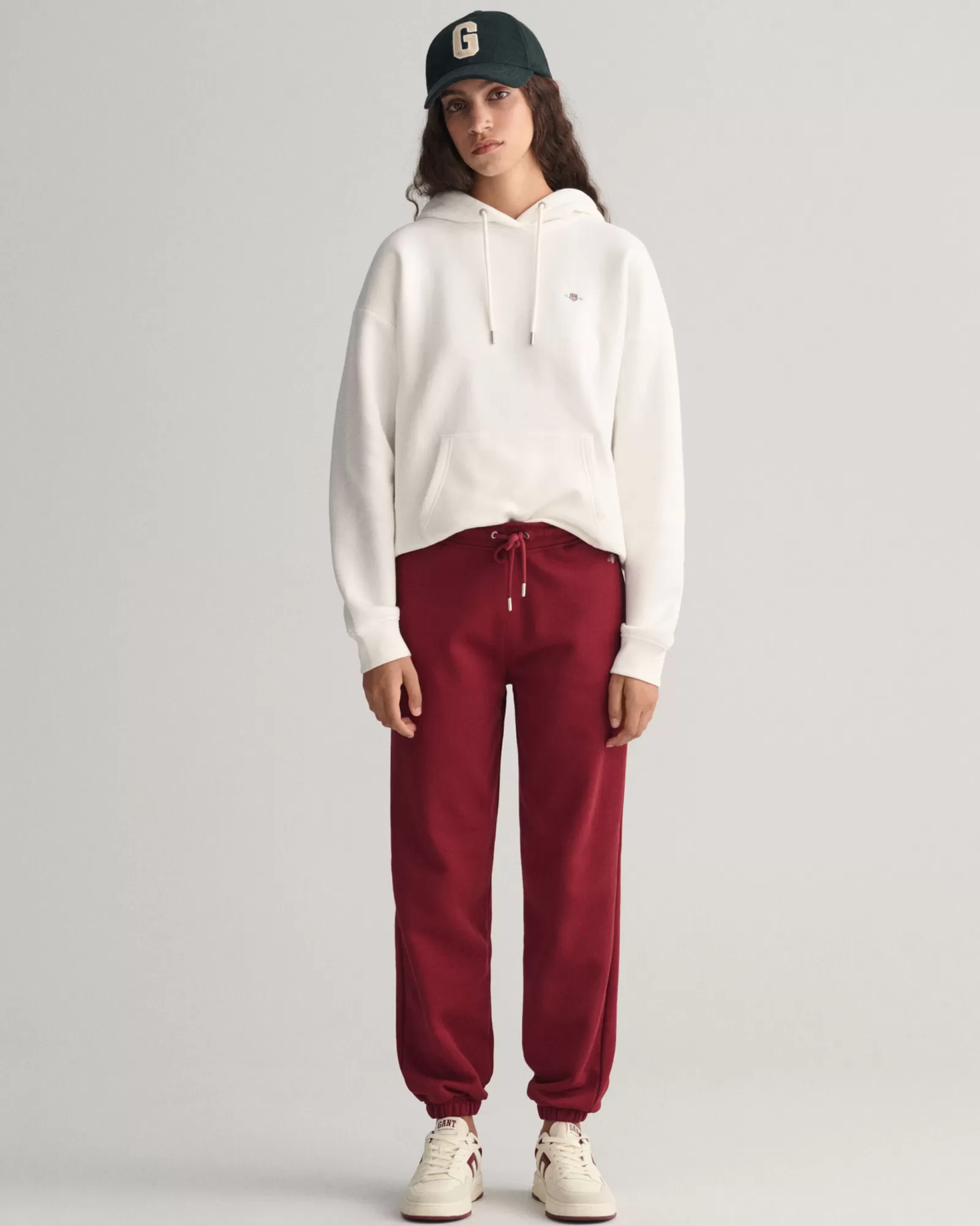 Women GANT Pants*Shield Sweatpants PLUMPED RED