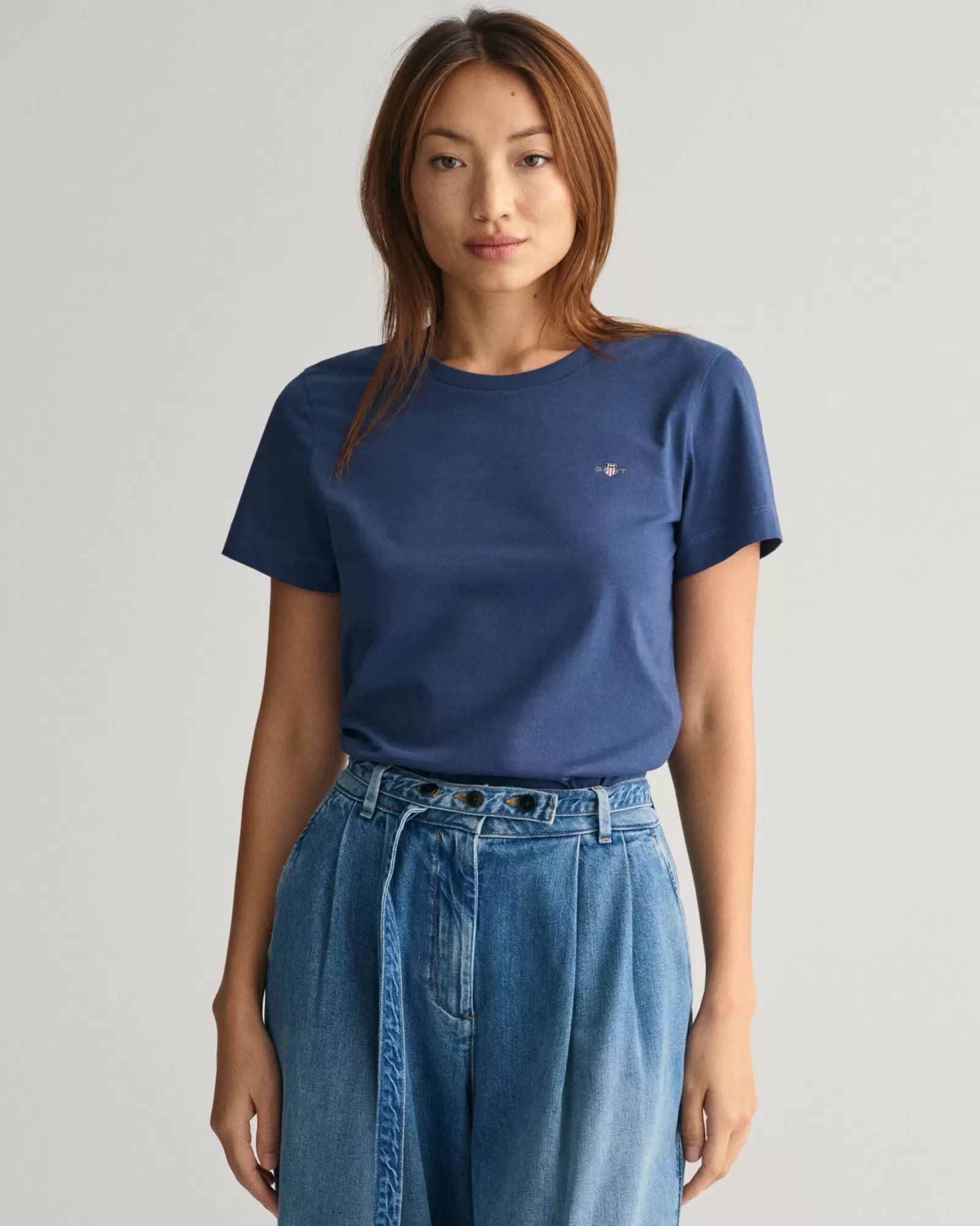 Women GANT T-Shirts & Tops*Shield T-Shirt DUSTY BLUE SEA