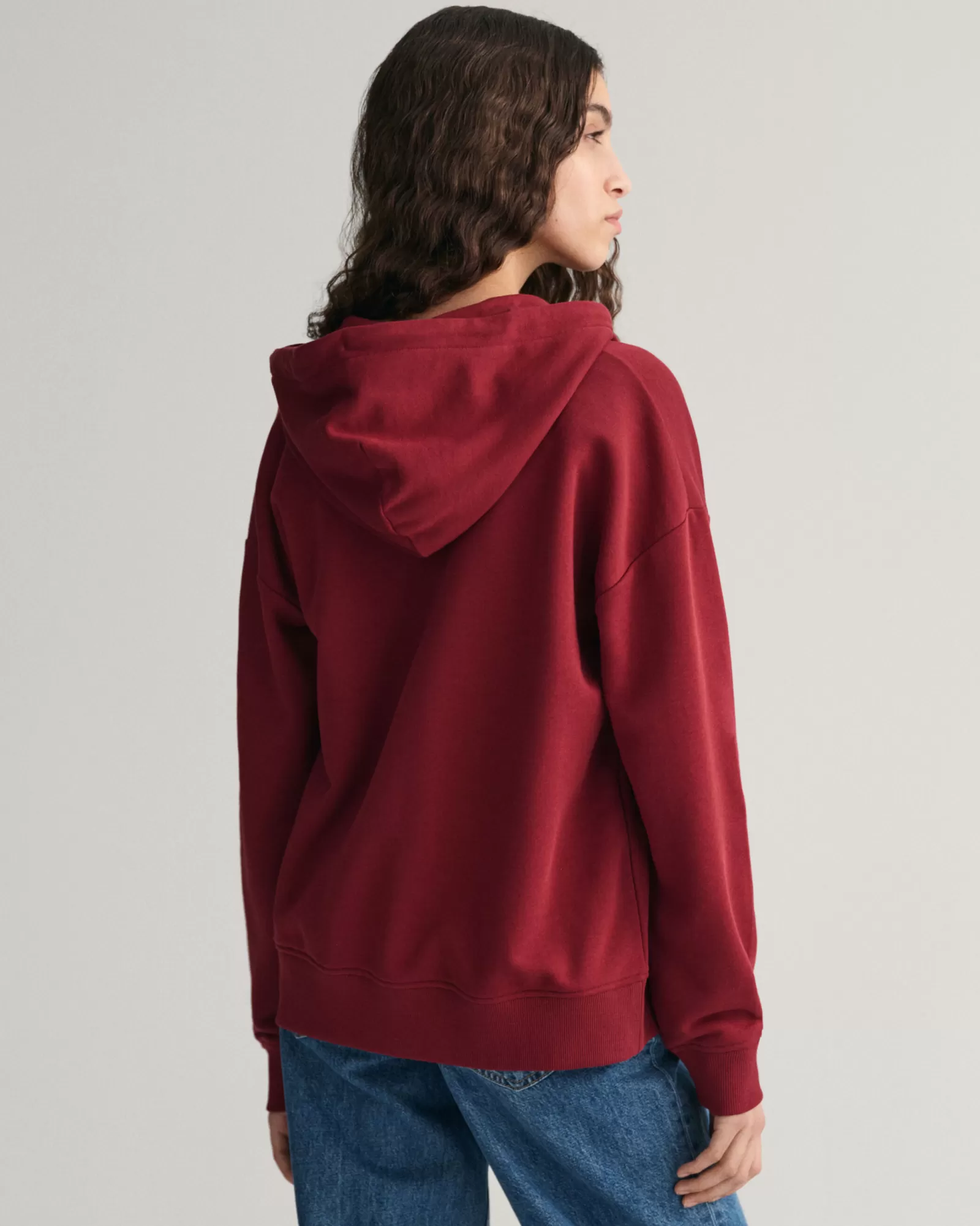 Women GANT Sweatshirts & Hoodies*Shield Zip Hoodie PLUMPED RED