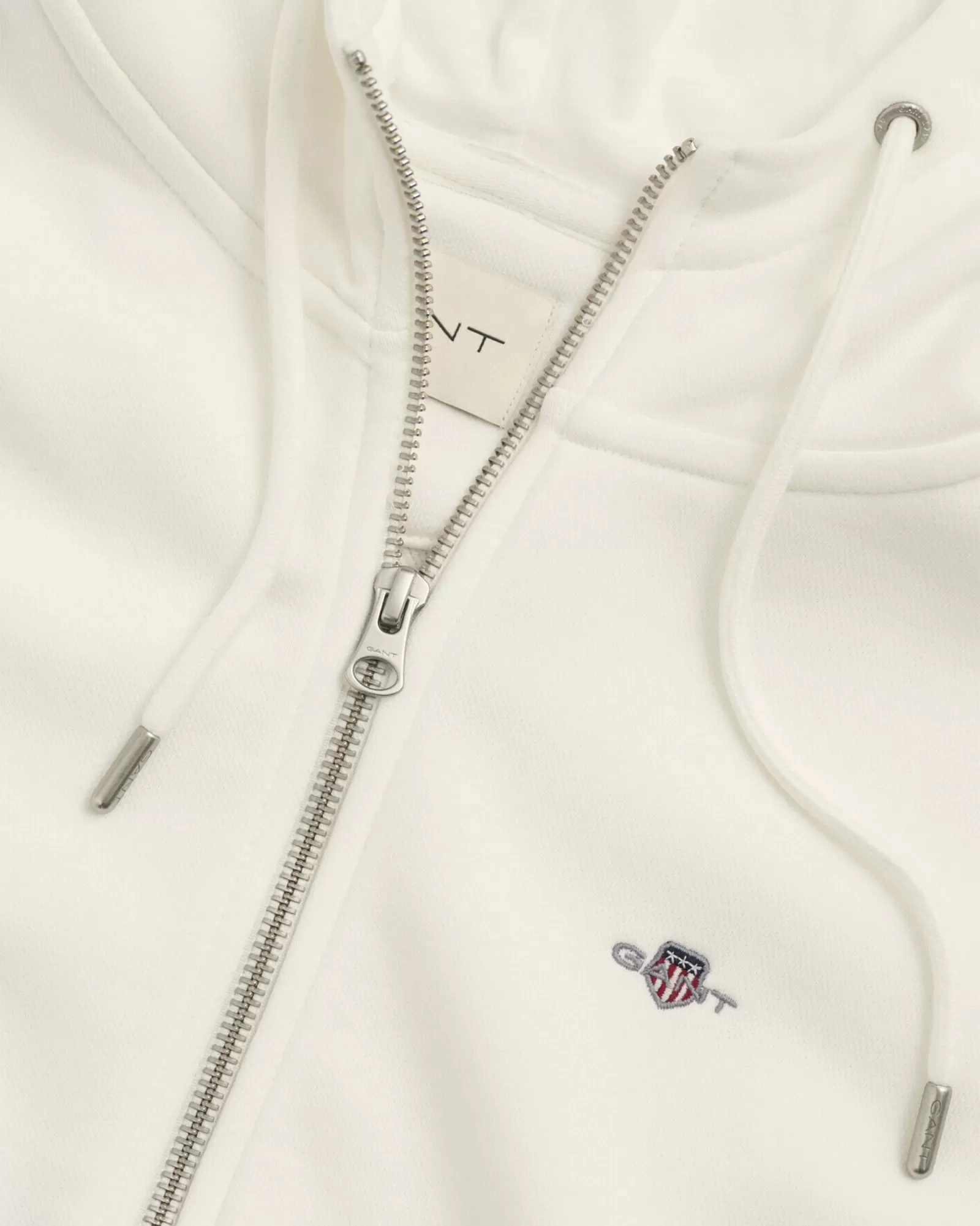 Women GANT Sweatshirts & Hoodies*Shield Zip Hoodie EGGSHELL