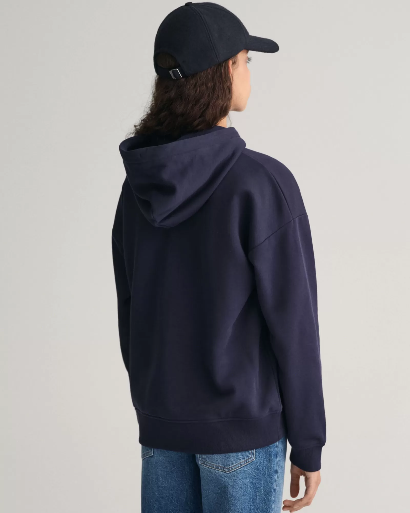 Women GANT Sweatshirts & Hoodies*Shield Zip Hoodie EVENING BLUE