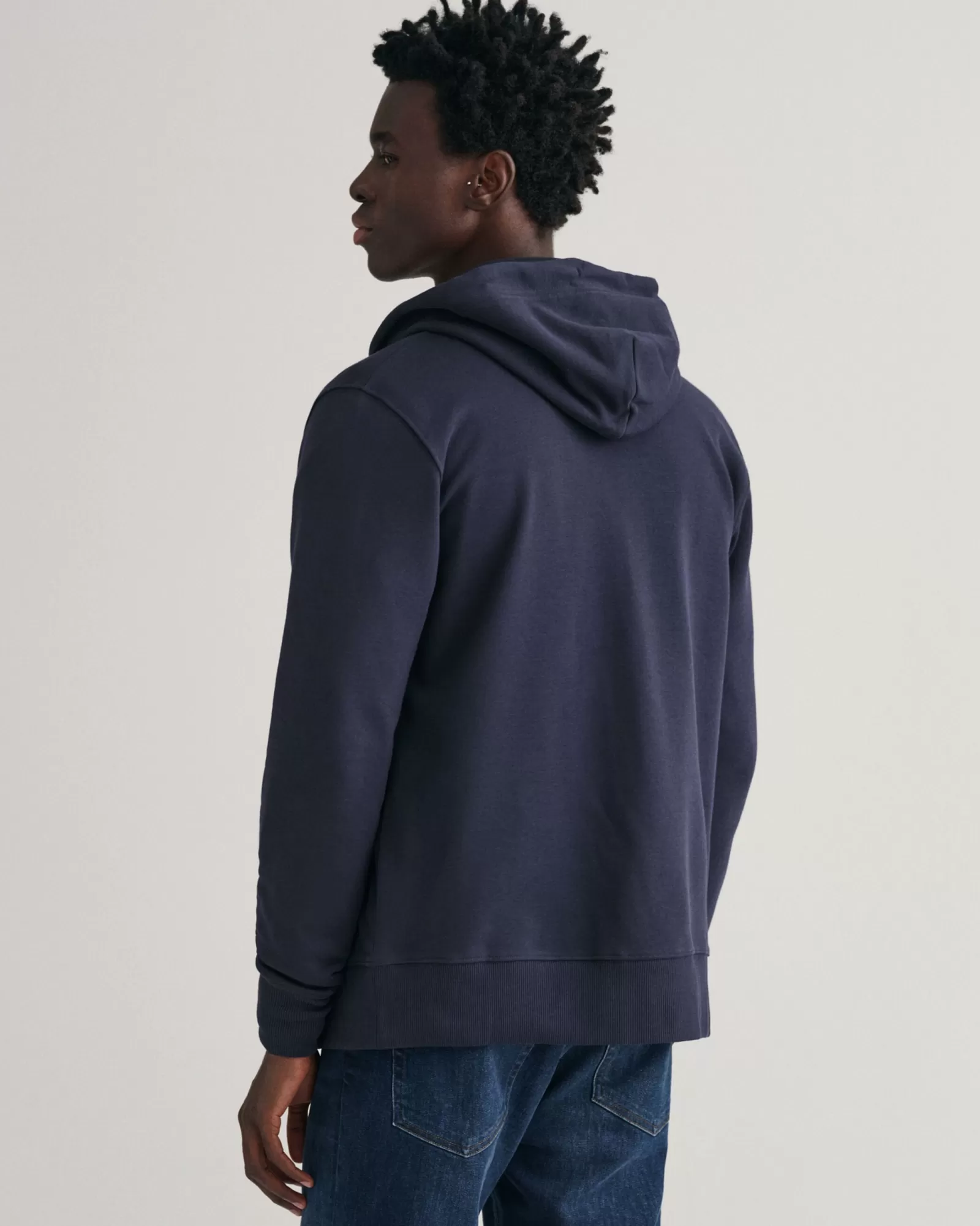 Men GANT Sweatshirts & Hoodies*Shield Zip Hoodie EVENING BLUE