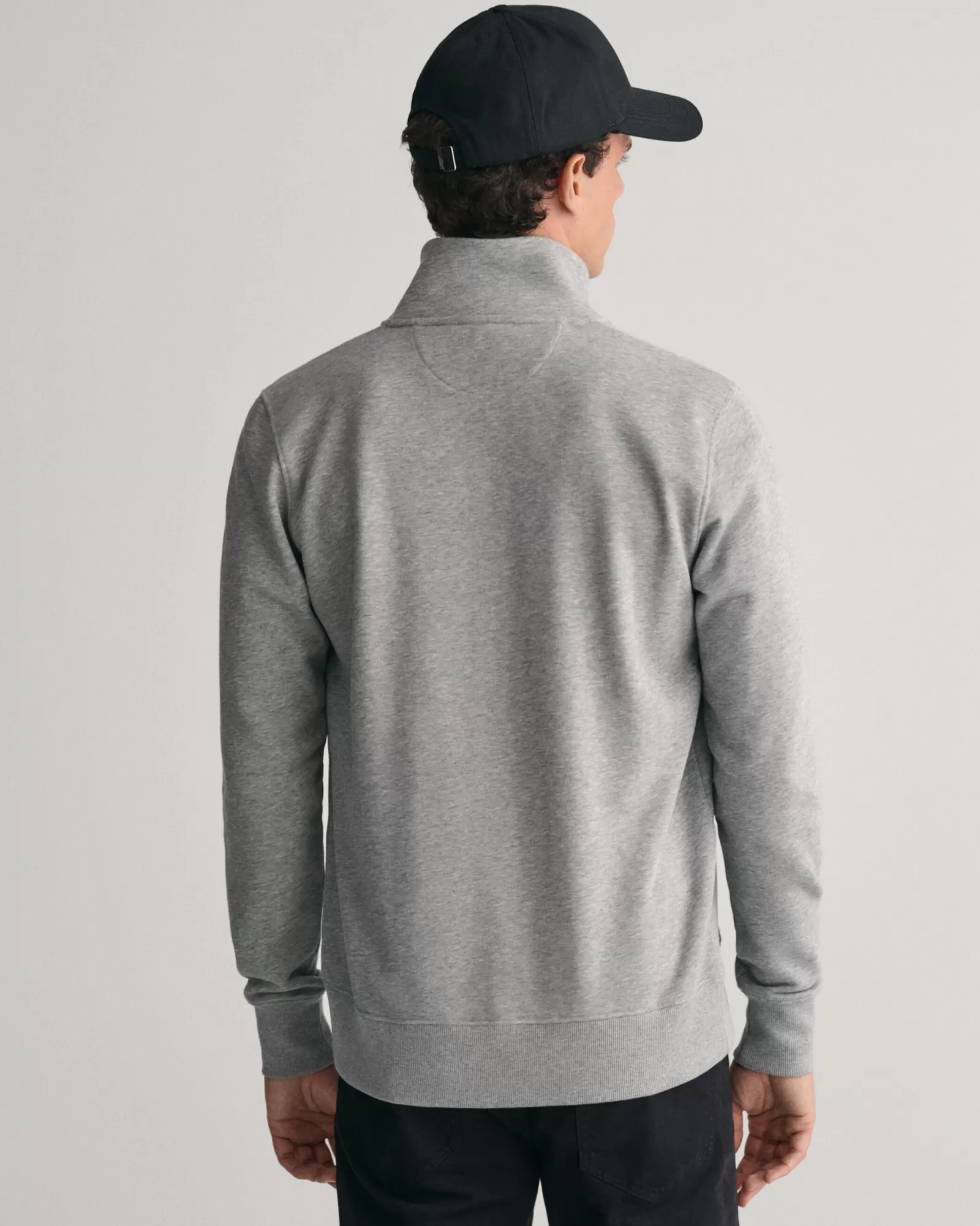 Men GANT Sweatshirts & Hoodies*Shield Zip Sweatshirt GREY MELANGE