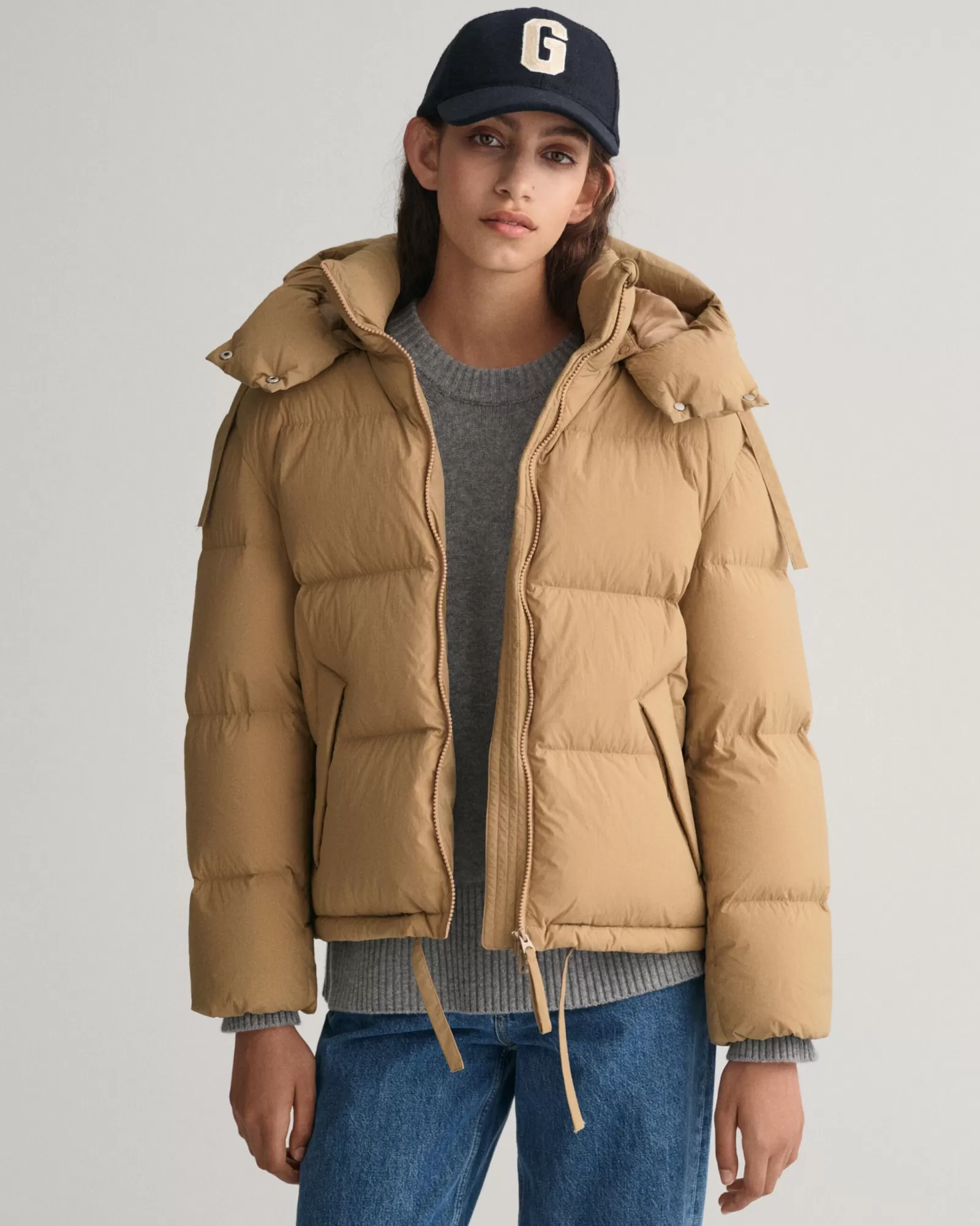 Women GANT Jackets & Coats*Short Down Jacket WARM KHAKI