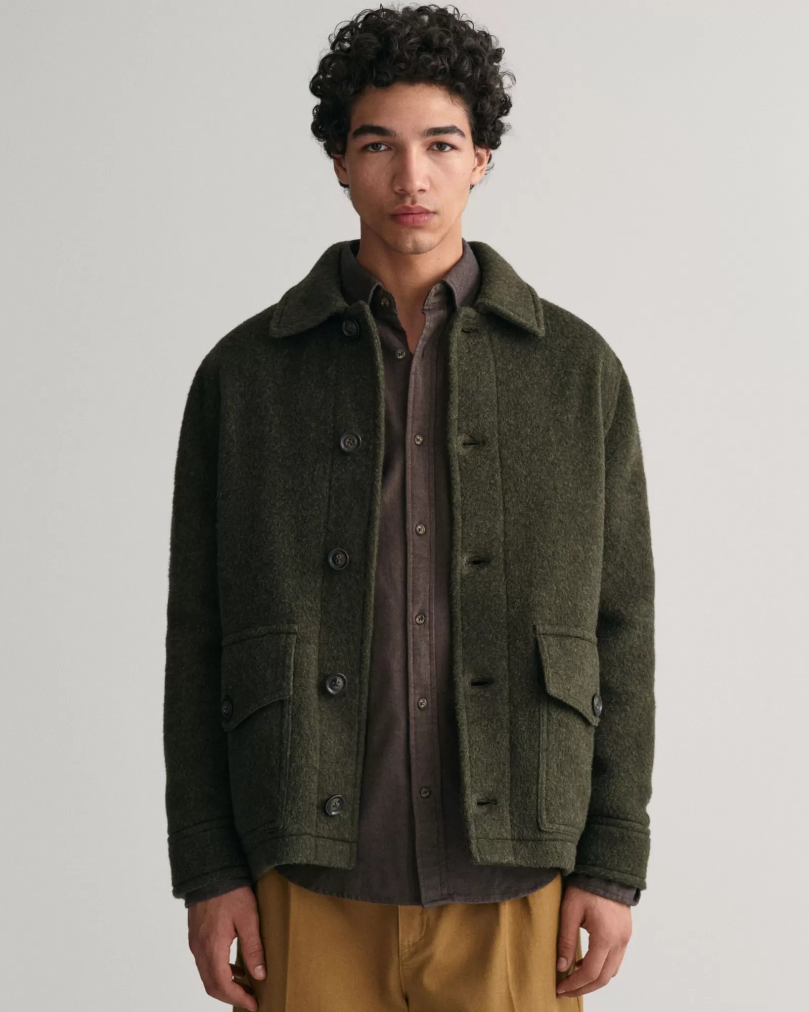 Men GANT Jackets & Coats*Short Wool Jacket HUNTER GREEN