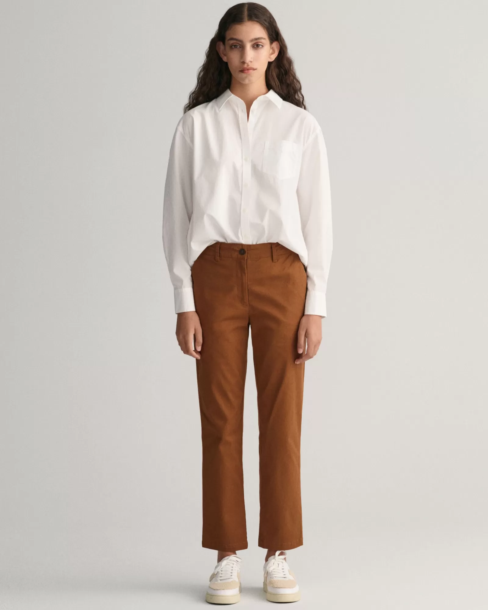 Women GANT Pants*Slim Fit Chinos CHOCOLATE BROWN