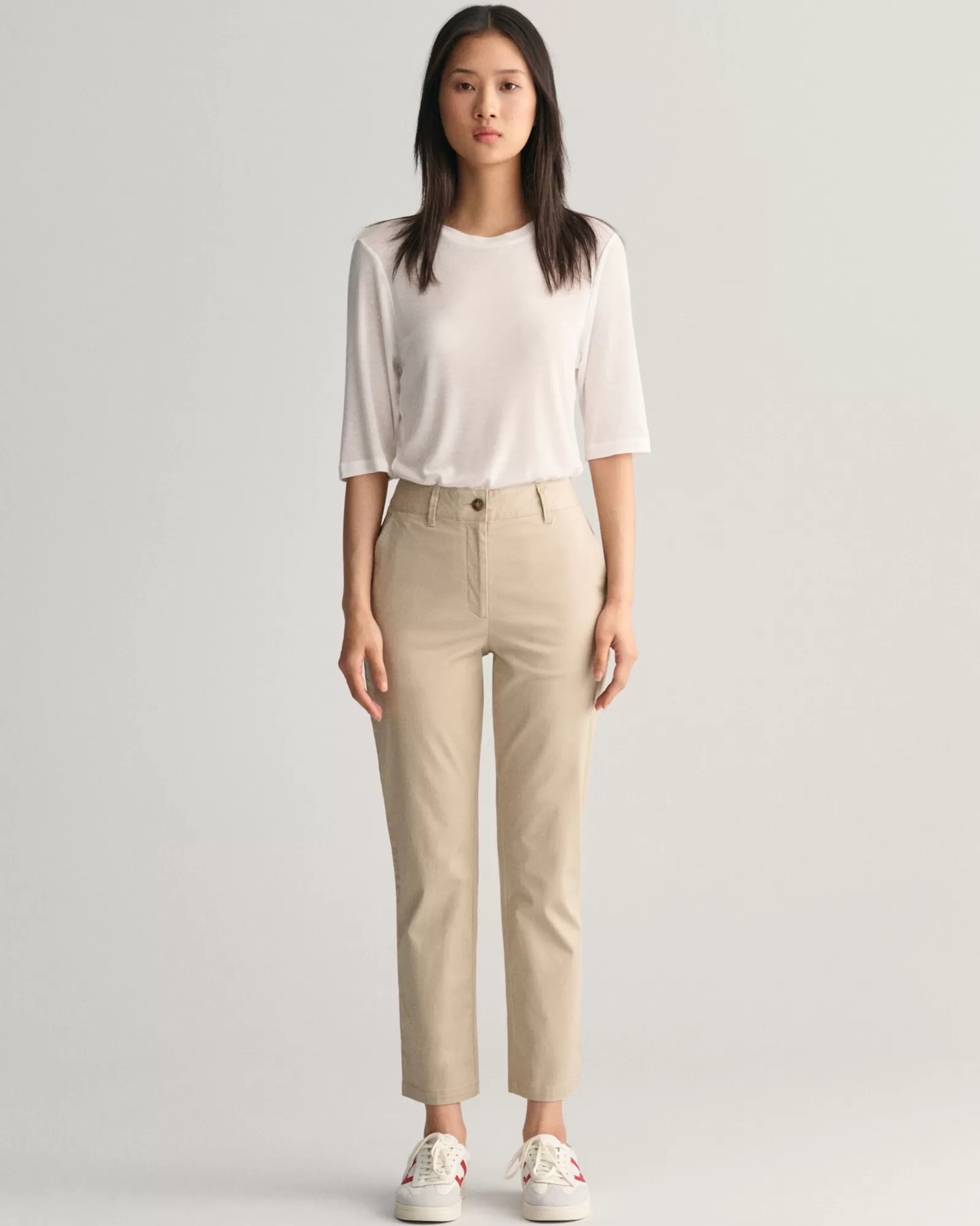 Women GANT Pants*Slim Fit Chinos DRY SAND