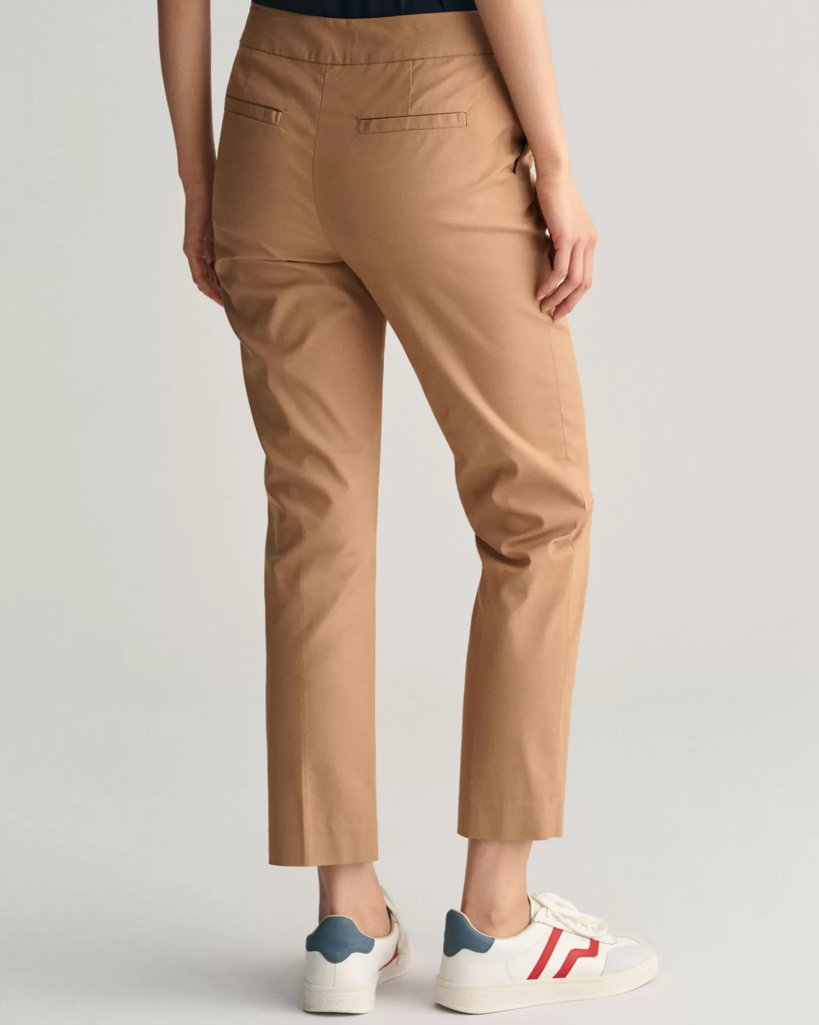 Women GANT Pants*Slim Fit Cigarette Slacks WARM KHAKI