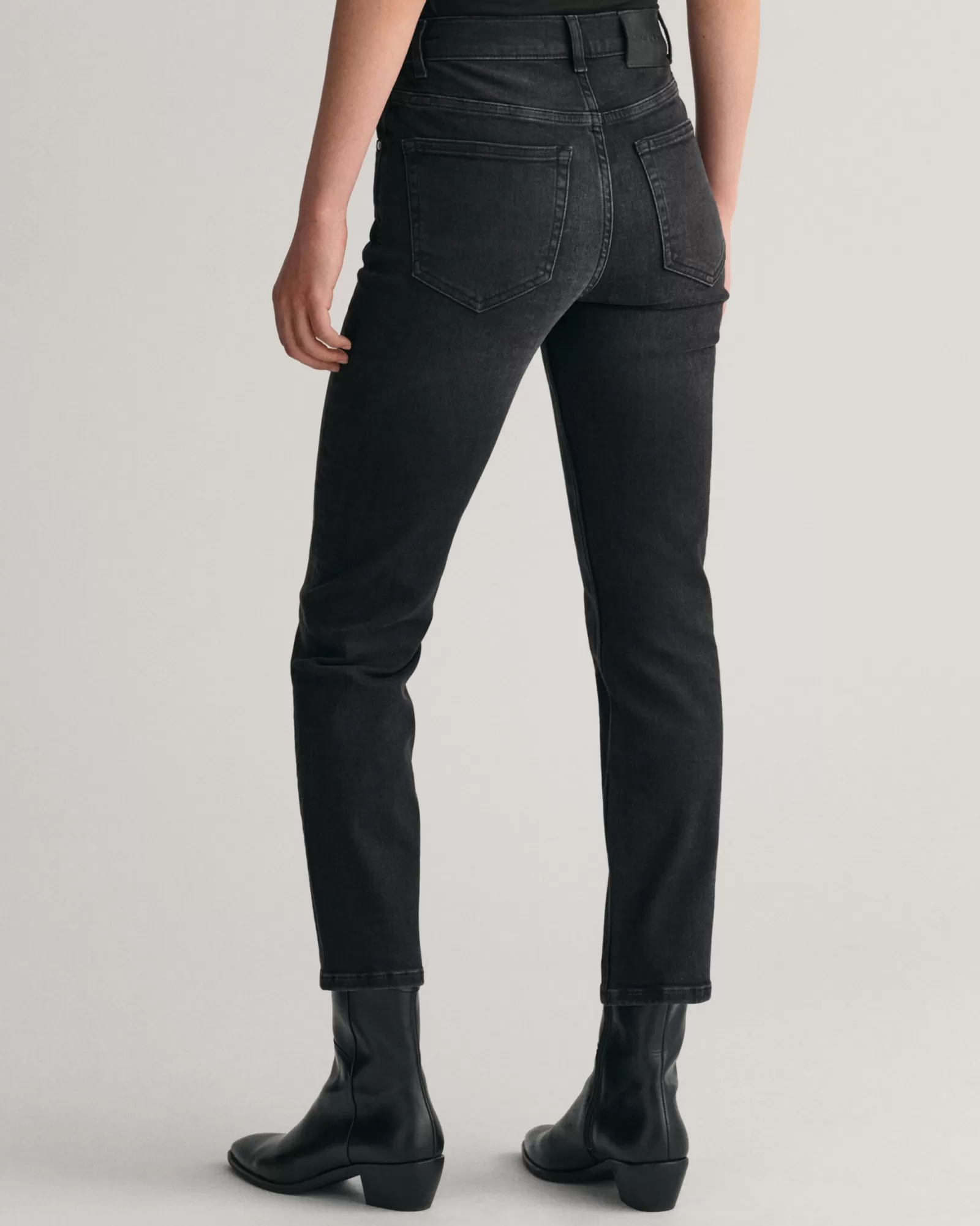 Women GANT Jeans*Slim Fit Cropped Black Jeans BLACK WORN IN