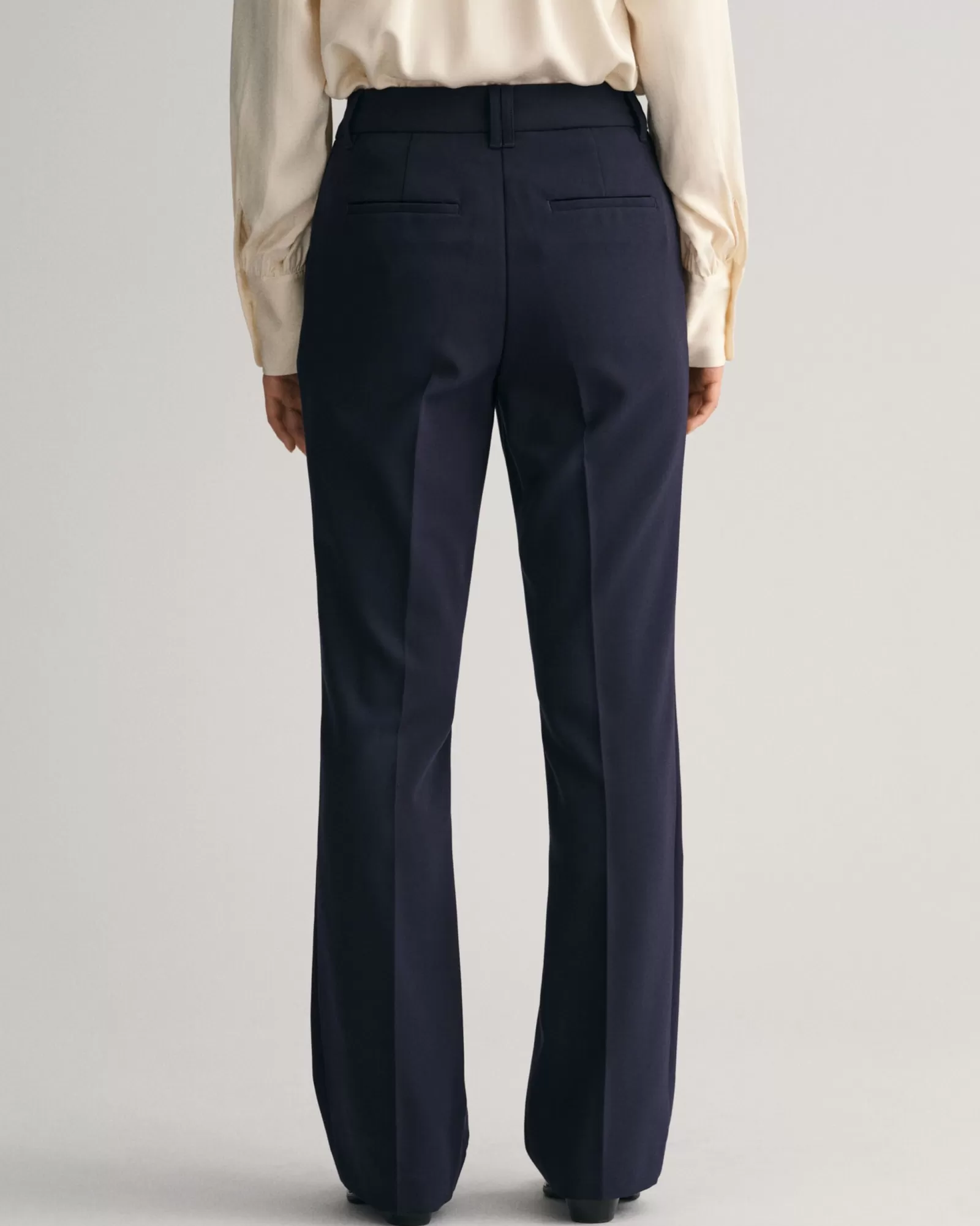 Women GANT Pants*Slim Fit Flared Slacks EVENING BLUE