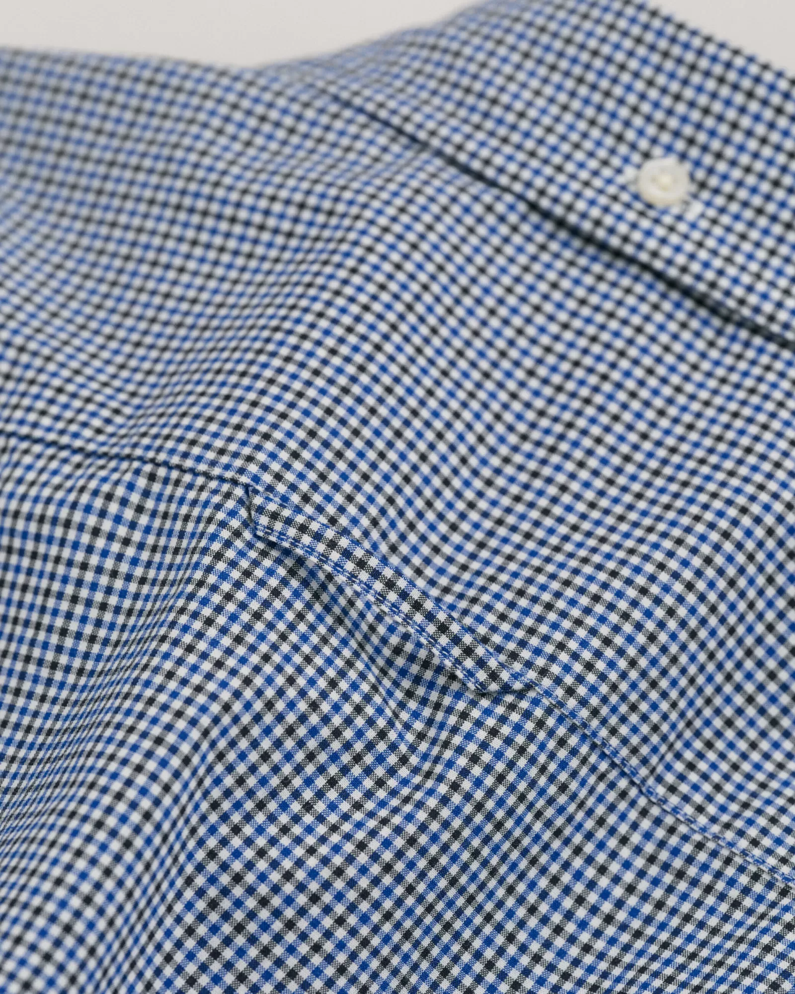 Men GANT Shirts*Slim Fit Micro Checked Poplin Shirt COLLEGE BLUE