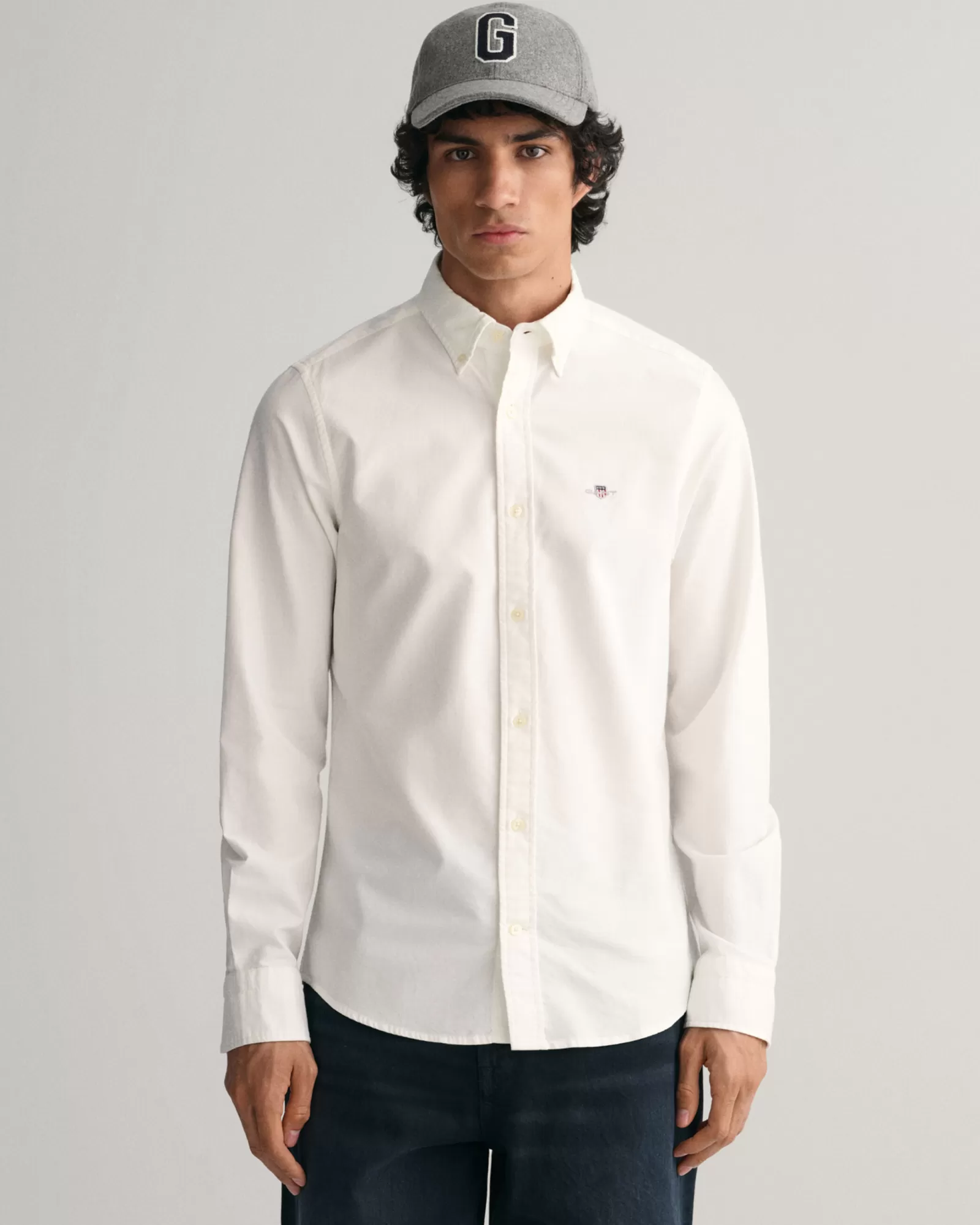 Men GANT Shirts*Slim Fit Oxford Shirt WHITE