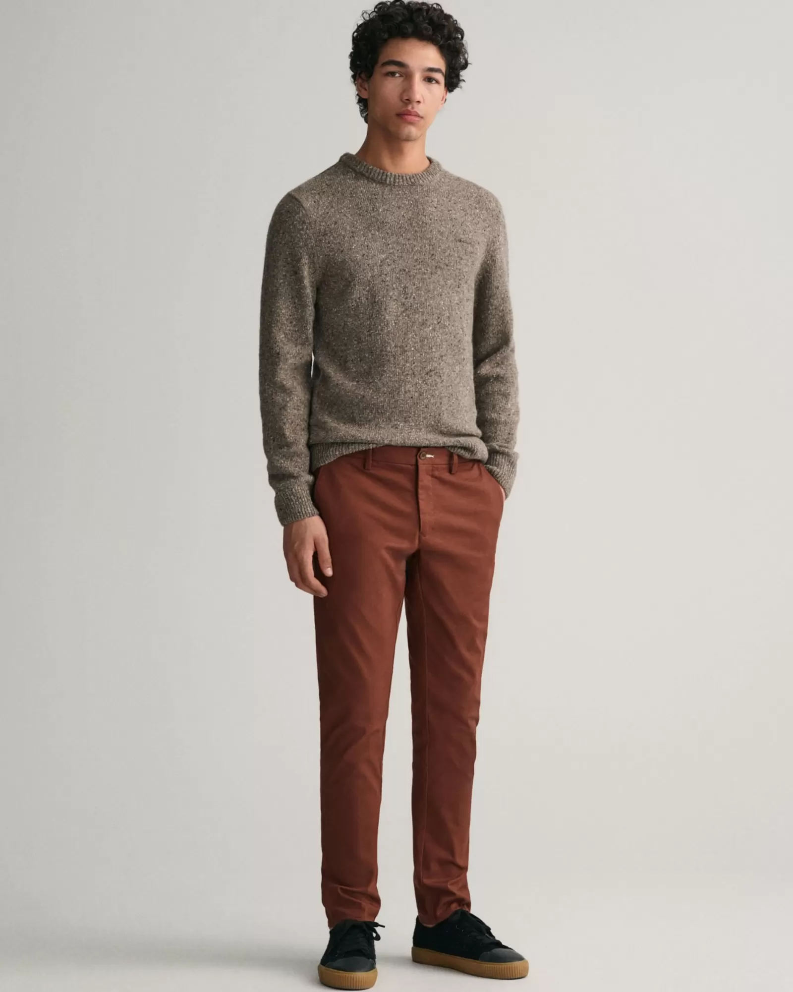 Men GANT Pants*Slim Fit Tech Prep™ Chinos WEATHERED BROWN