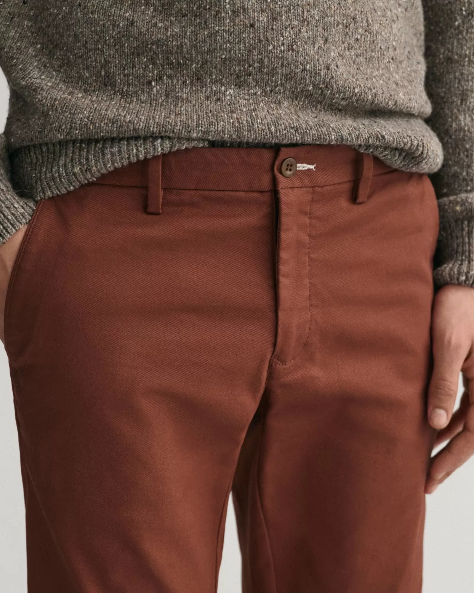 Men GANT Pants*Slim Fit Tech Prep™ Chinos WEATHERED BROWN