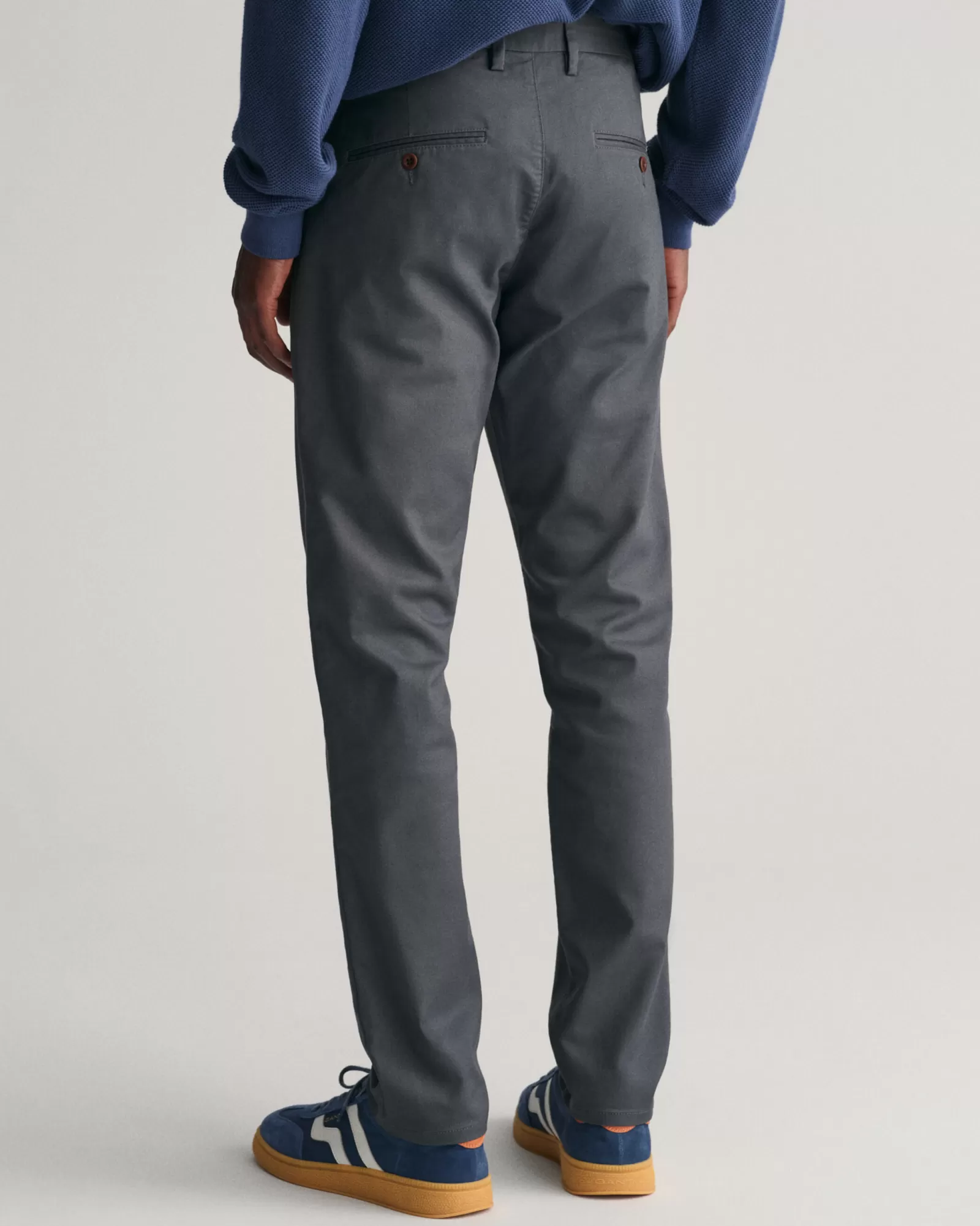 Men GANT Pants*Slim Fit Tech Prep™ Chinos ANTRACITE