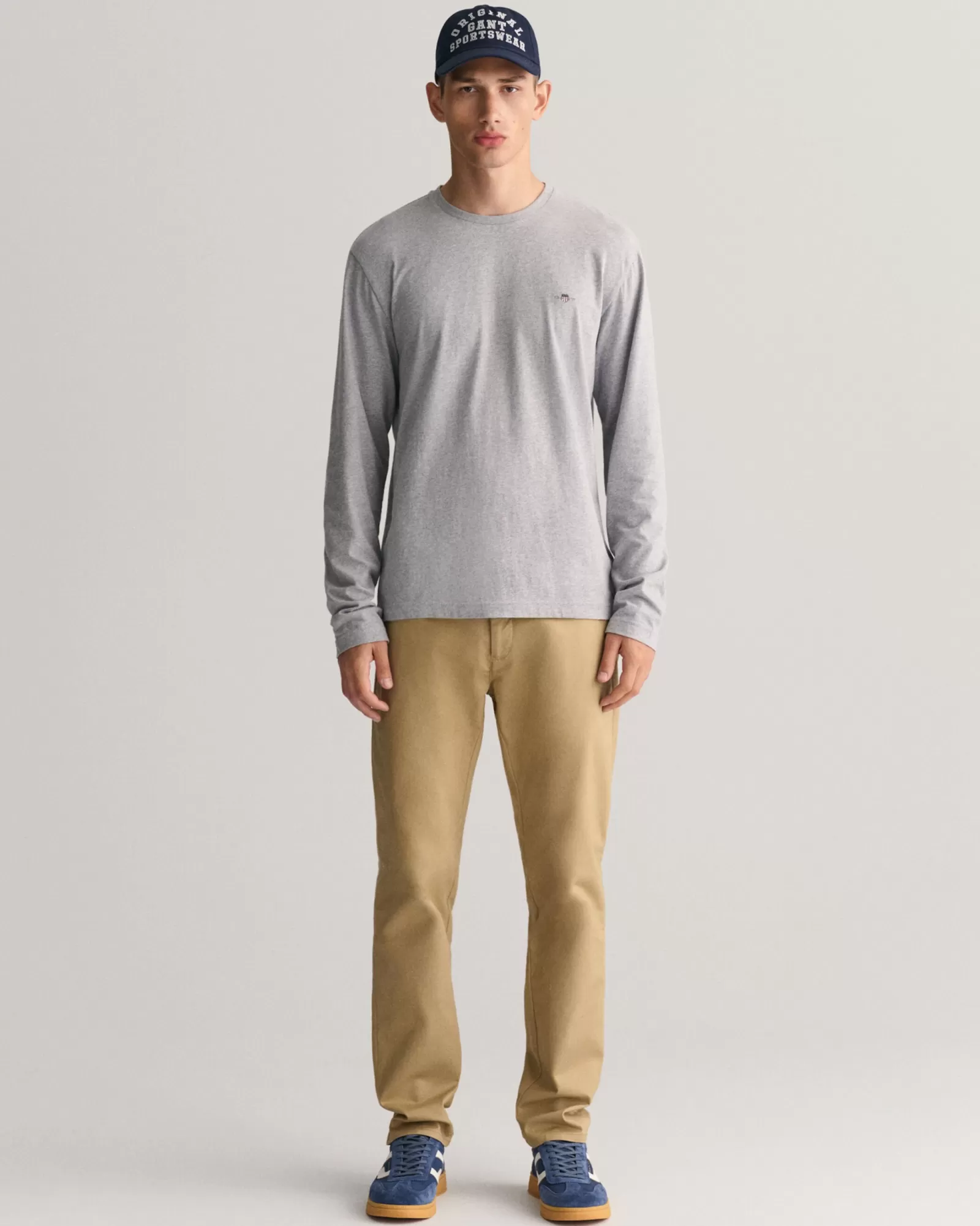 Men GANT Pants*Slim Fit Tech Prep™ Chinos DARK KHAKI