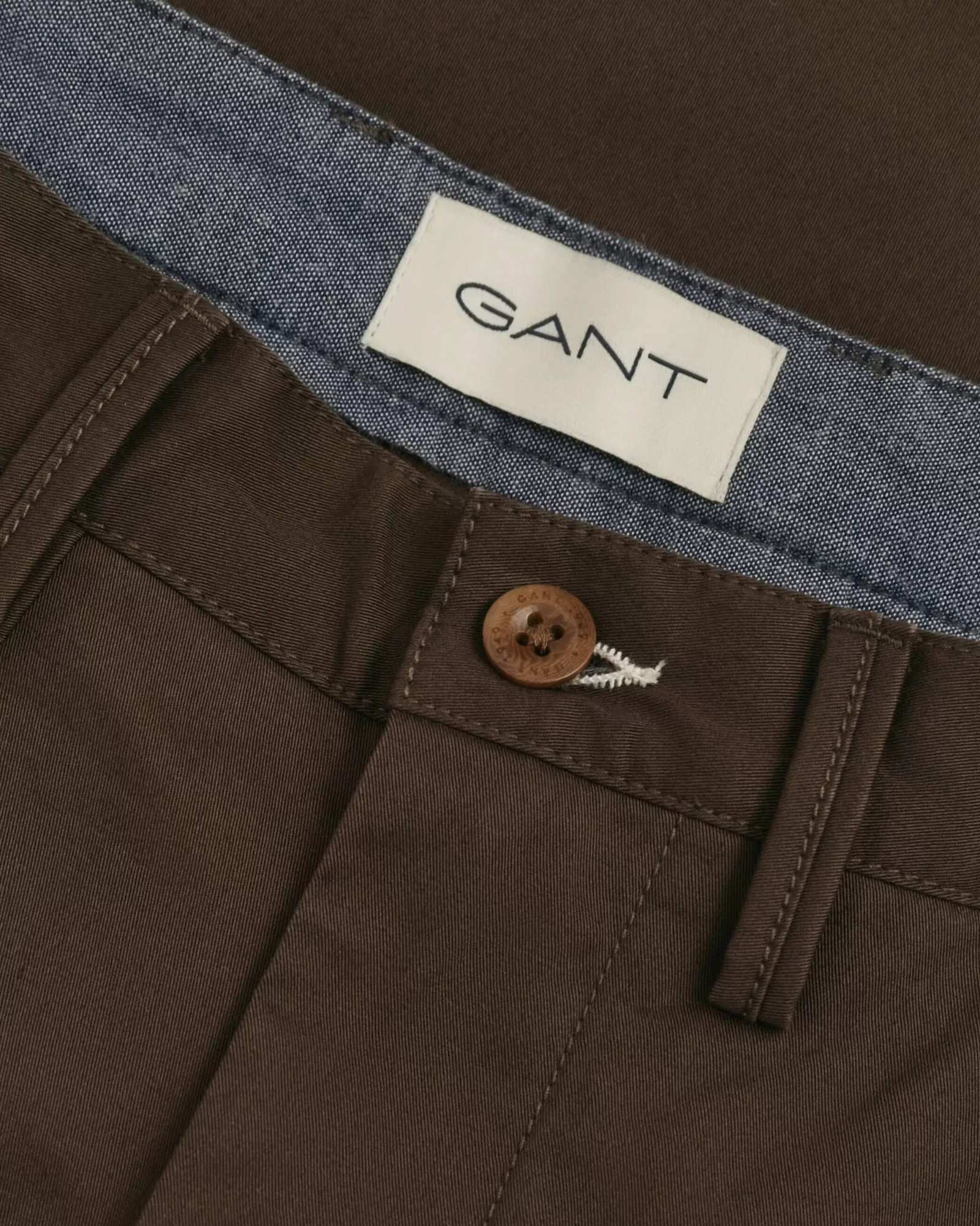 Men GANT Pants*Slim Fit Twill Chinos RICH BROWN