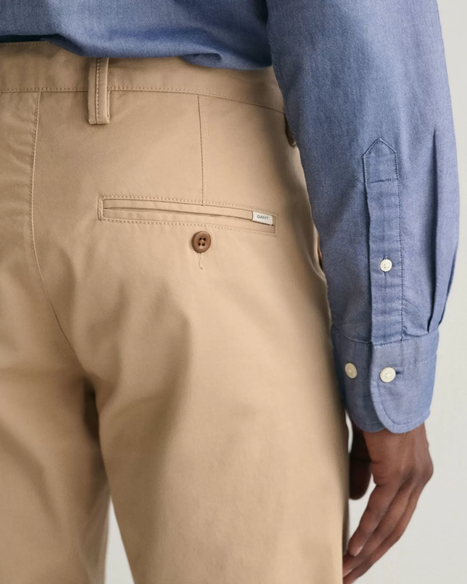 Men GANT Pants*Slim Fit Twill Chinos DARK KHAKI